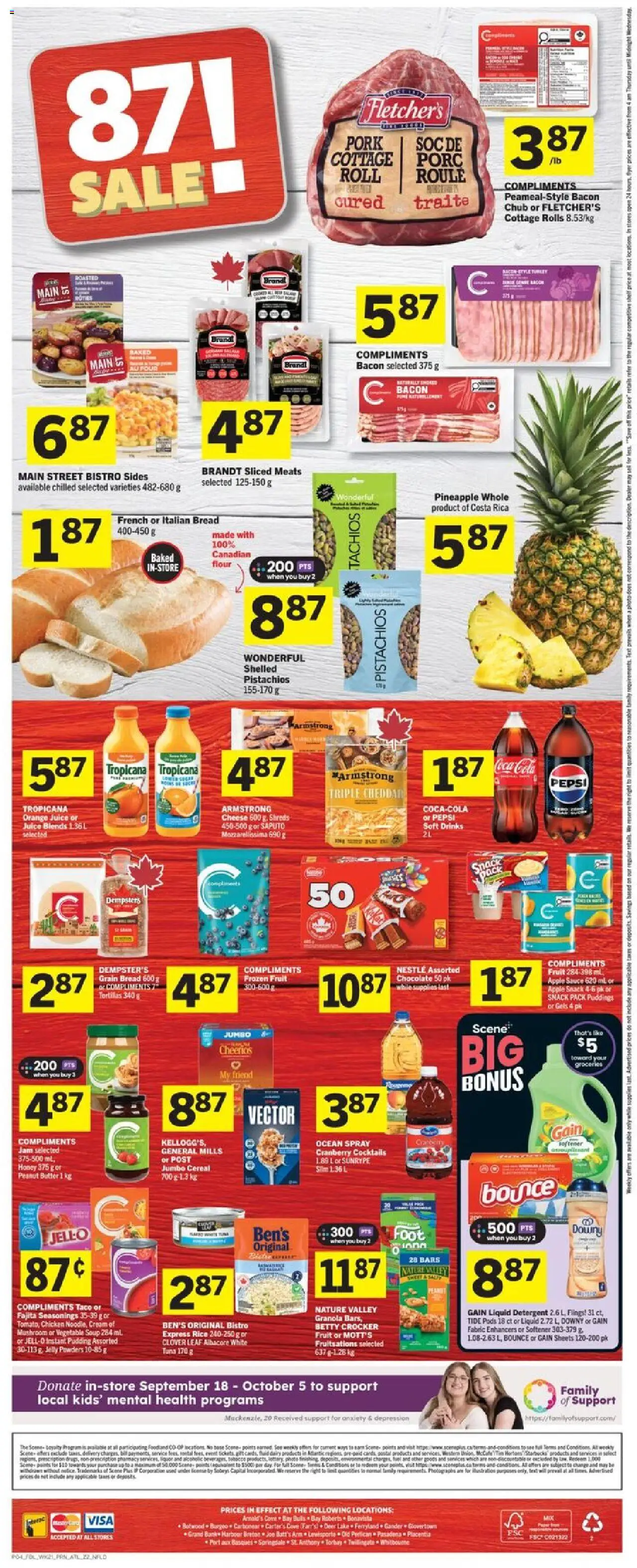 Foodland flyer valid from 18.09.2025 | Page: 2 | Products: Pineapple, Cream, Detergent, Butter