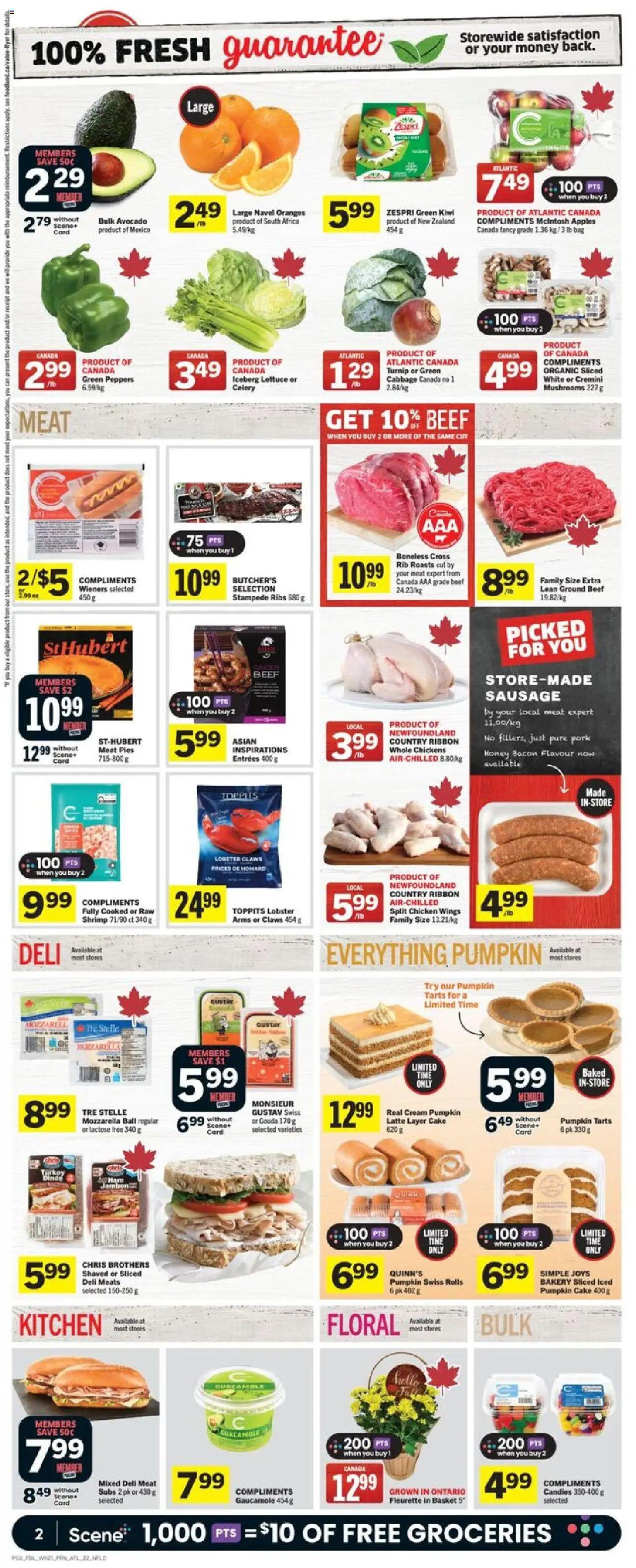 Foodland flyer valid from 18.09.2025 | Page: 3 | Products: Bag, Bakery, Pork, Apples
