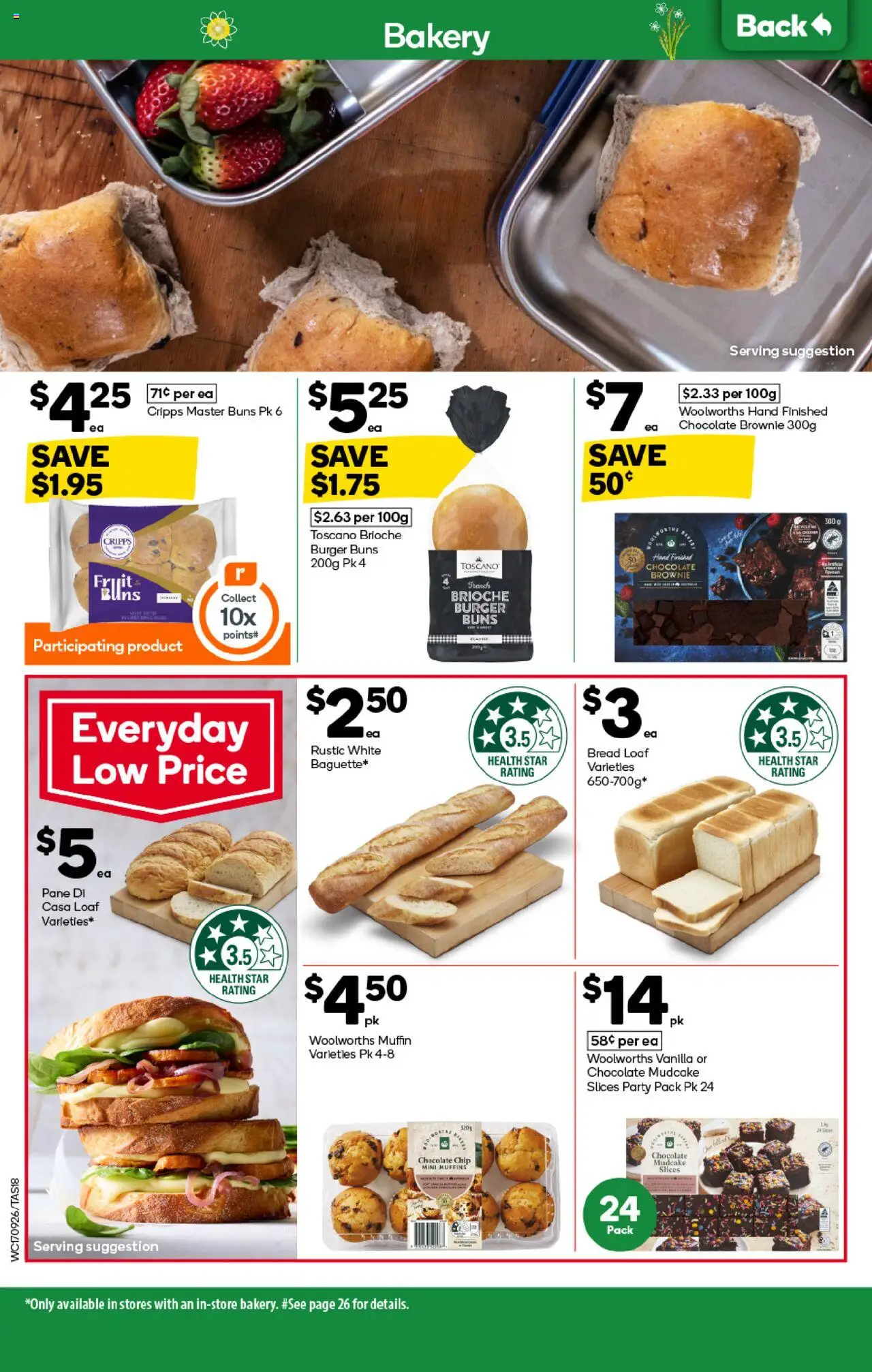 Woolworths catalogue - valid from 17.09.2025 | Page: 16 | Products: Bread, Chocolate, Muffins, Bakery