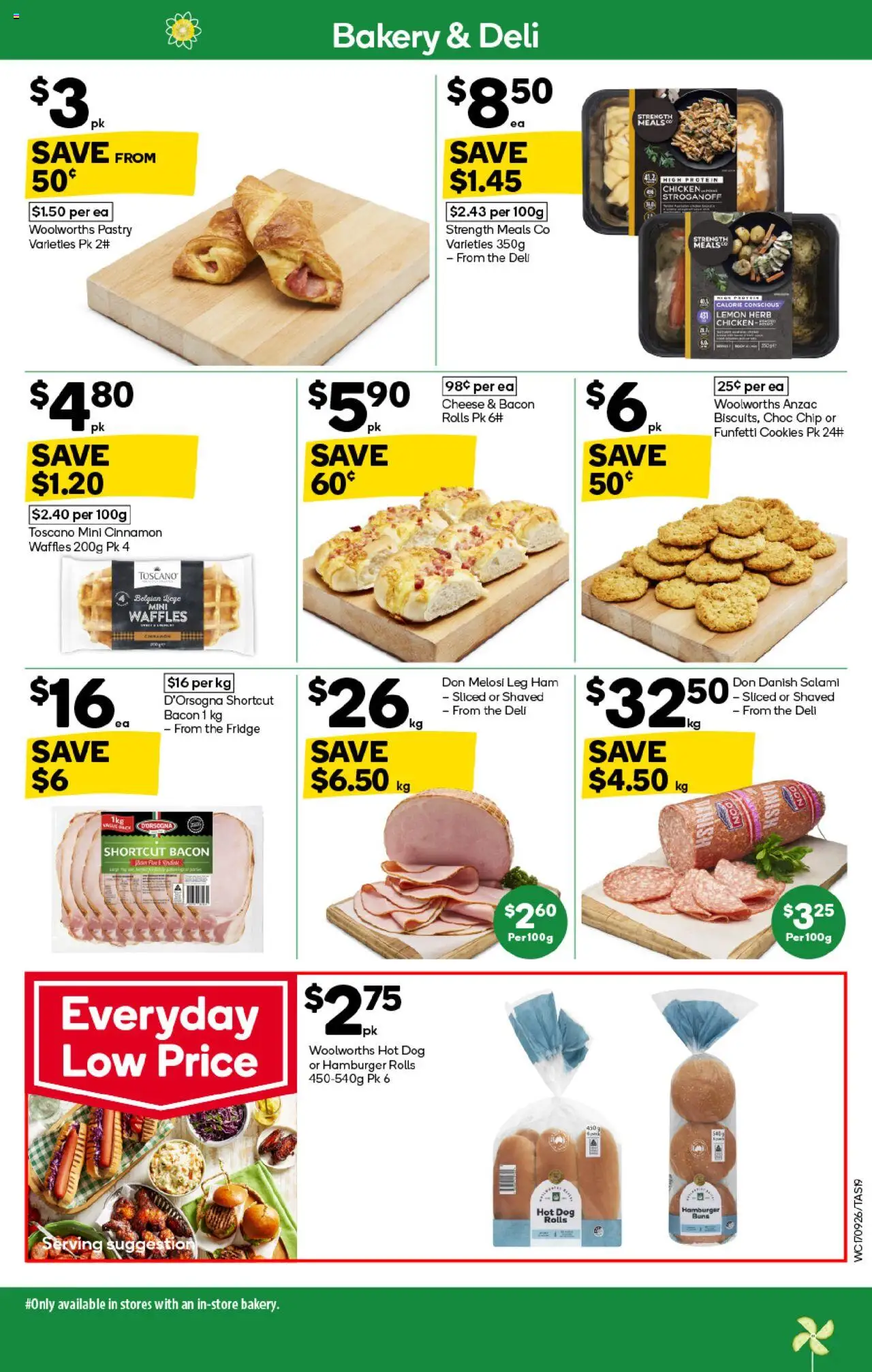 Woolworths catalogue - valid from 17.09.2025 | Page: 17 | Products: Cheese, Pastry, Waffles, Bakery