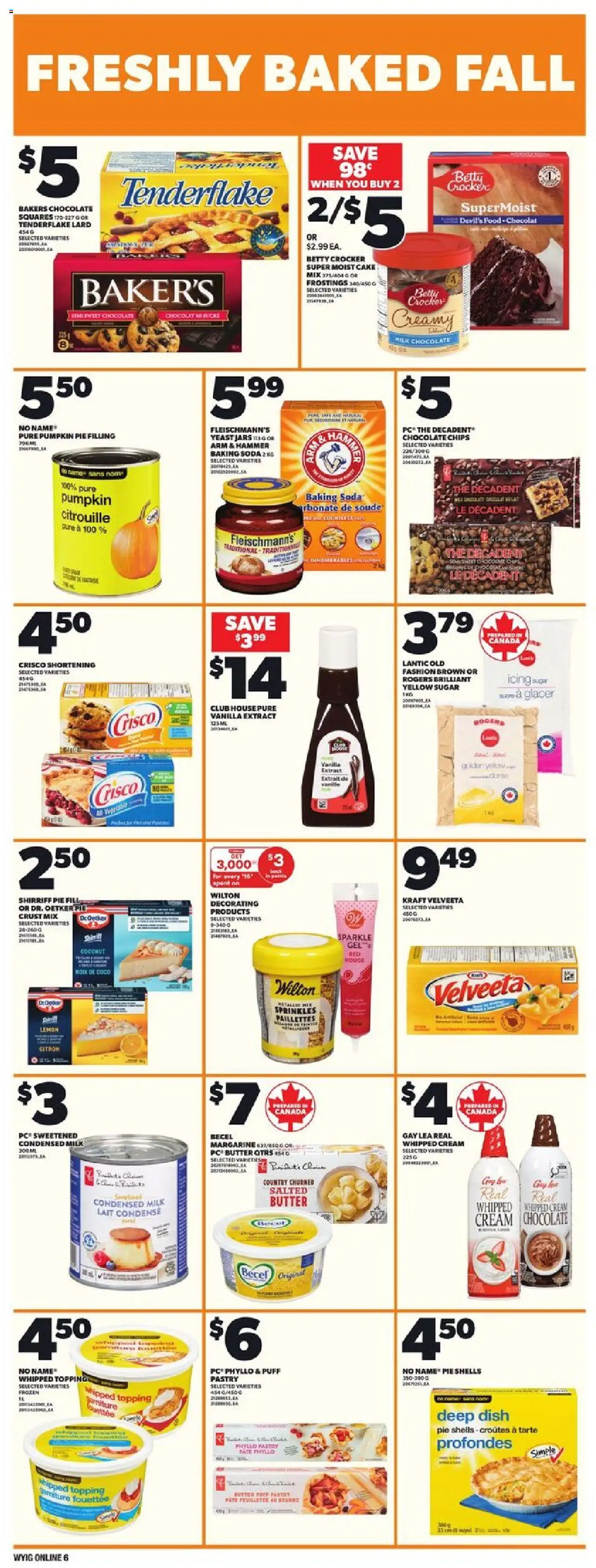 Loblaws flyer valid from 18.09.2025 | Page: 12 | Products: Chips, Cream, Butter, Chocolate