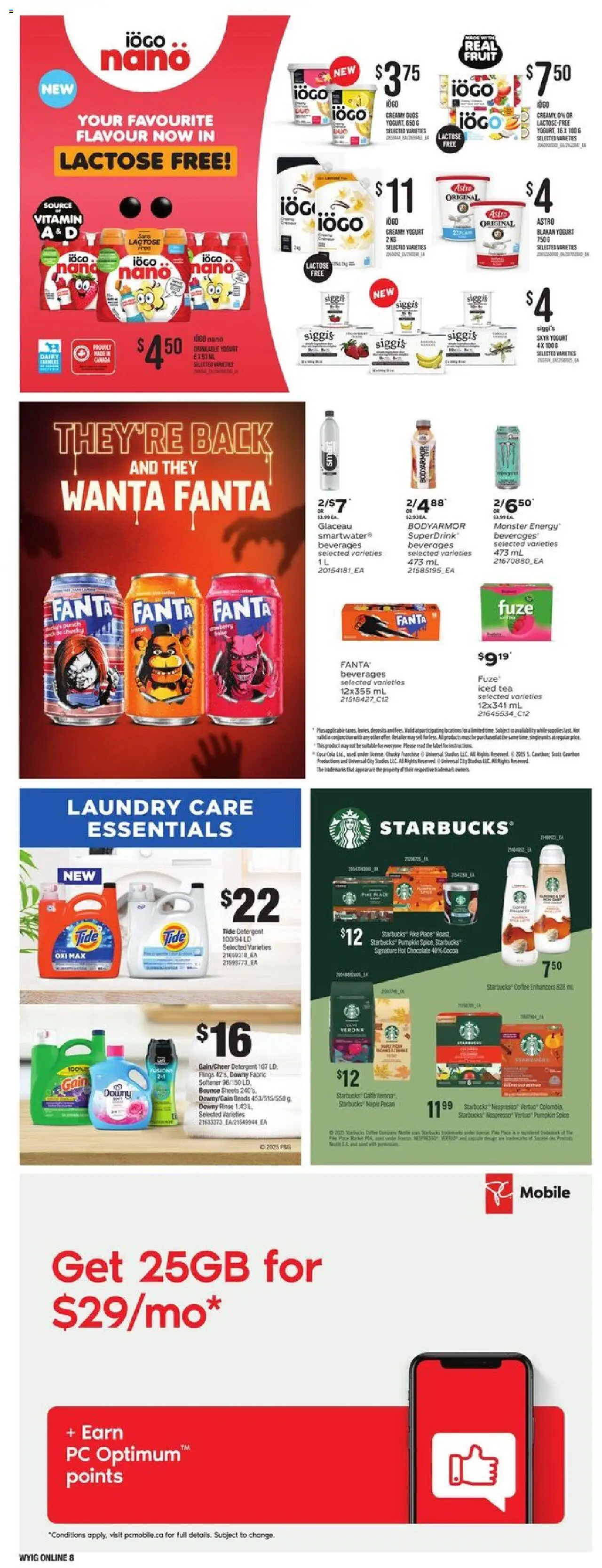 Loblaws flyer valid from 18.09.2025 | Page: 18 | Products: Tea, Yogurt, Coffee, Chocolate