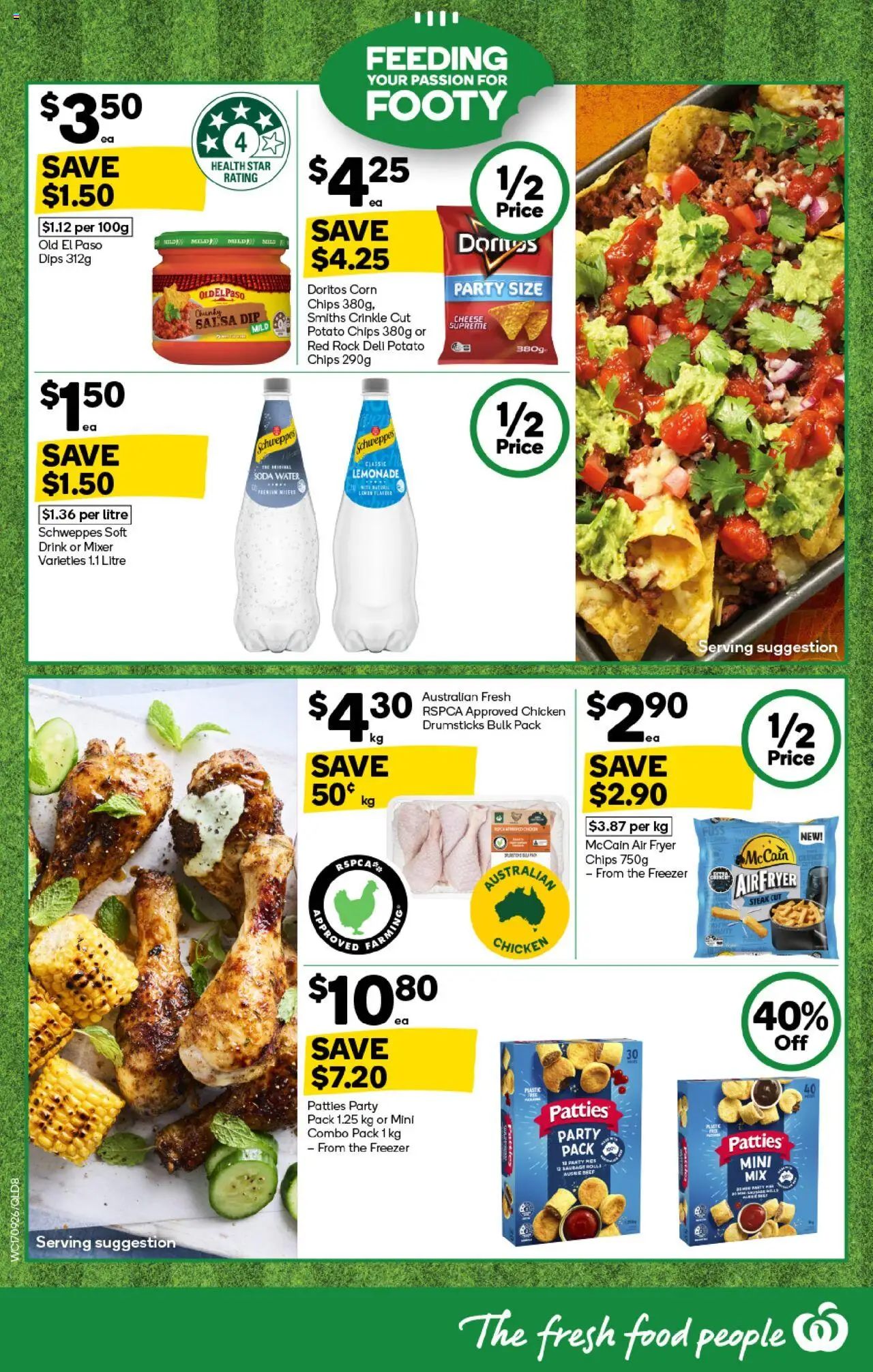 Woolworths catalogue - valid from 17.09.2025 | Page: 8 | Products: Chicken, Chips, Water, Freezer