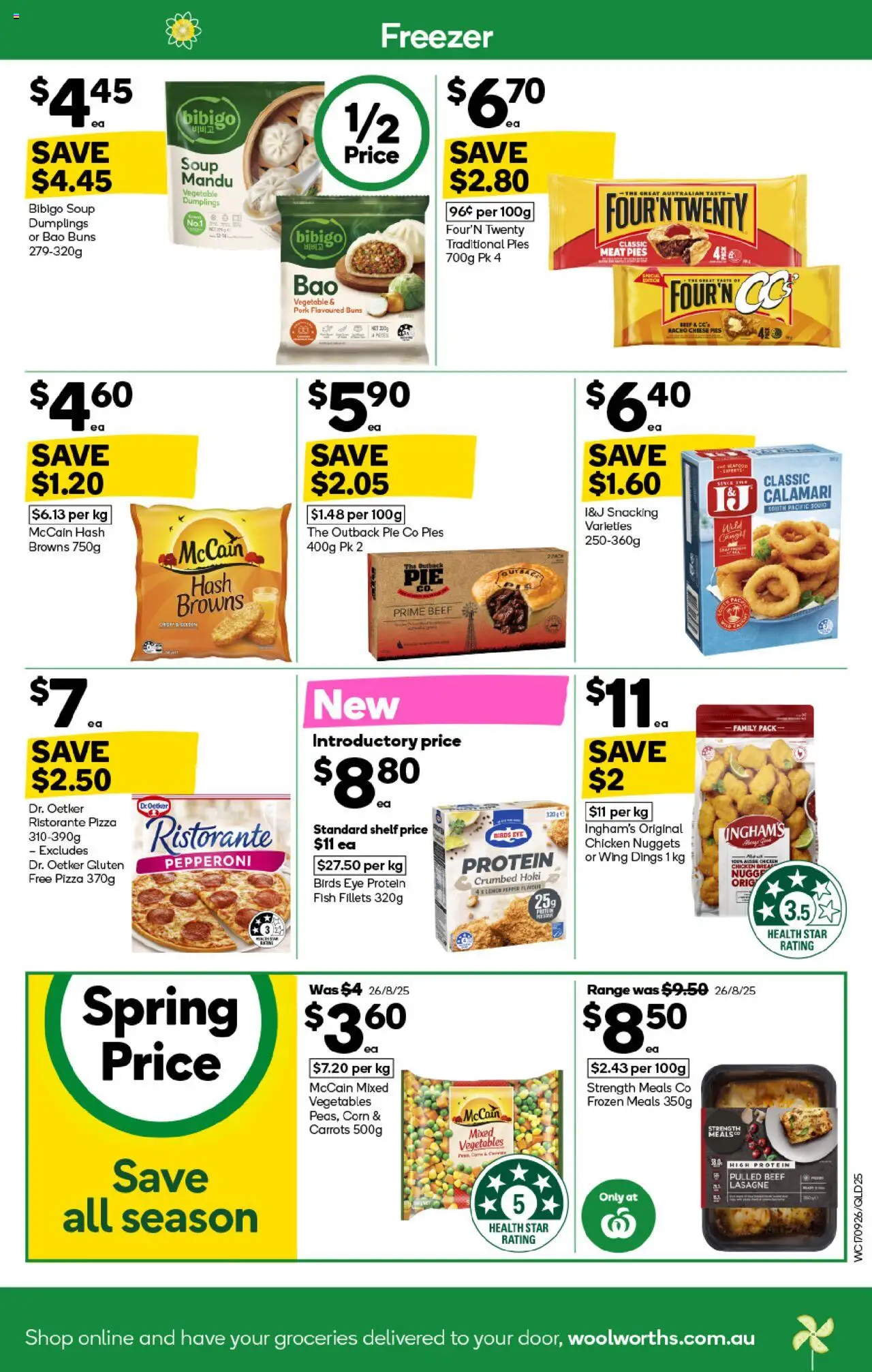 Woolworths catalogue - valid from 17.09.2025 | Page: 23 | Products: Meat, Soup, Pies, Freezer