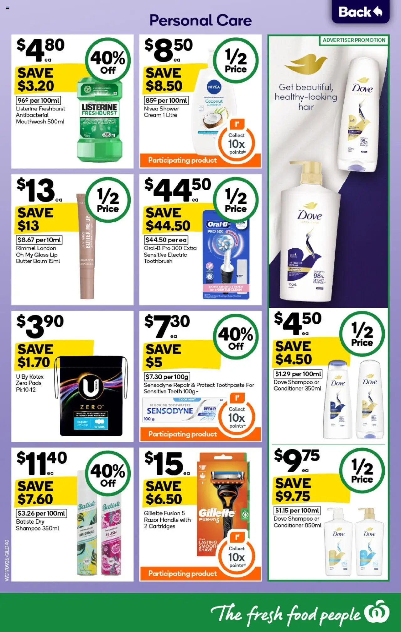 Woolworths catalogue - valid from 17.09.2025 | Page: 38 | Products: Butter, Shampoo, Toothpaste, Mouthwash
