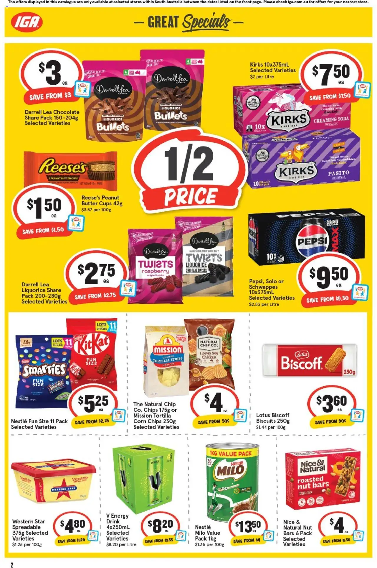 IGA catalogue - valid from 17.09.2025 | Page: 2 | Products: Butter, Chocolate, Honey, Raspberry