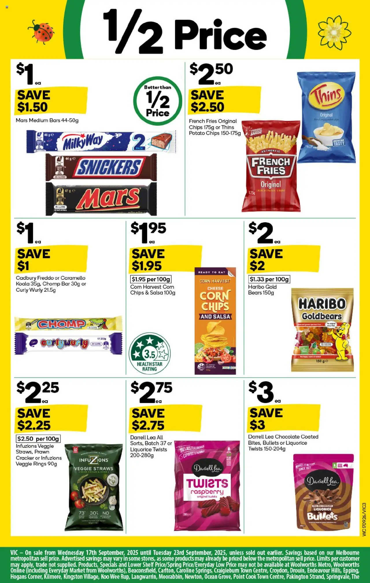 Woolworths catalogue - valid from 17.09.2025 | Page: 3 | Products: Shelf, Milk, Chocolate, Straws