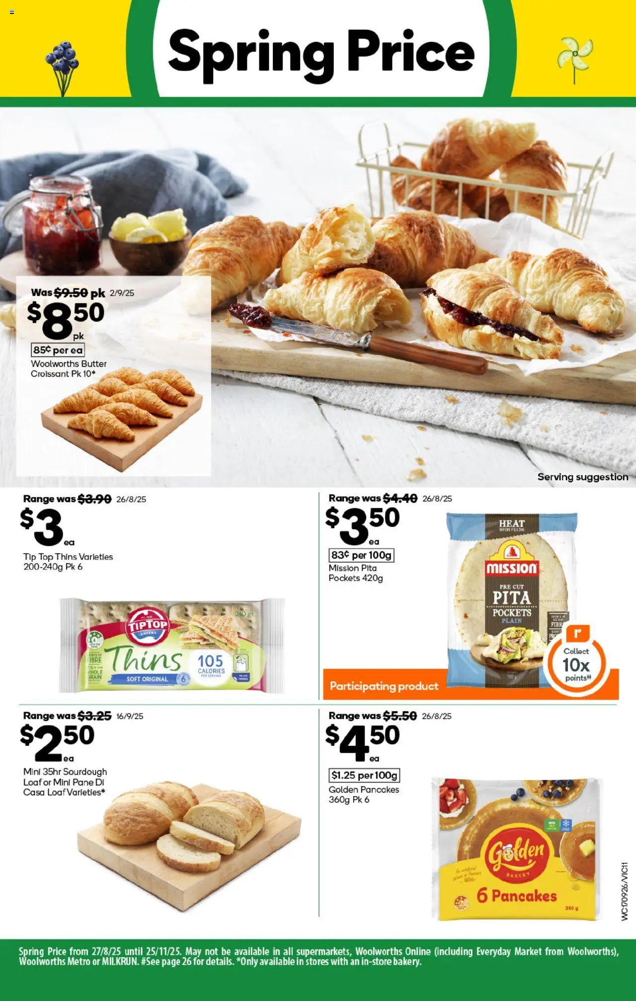 Woolworths catalogue - valid from 17.09.2025 | Page: 11 | Products: Butter, Bakery