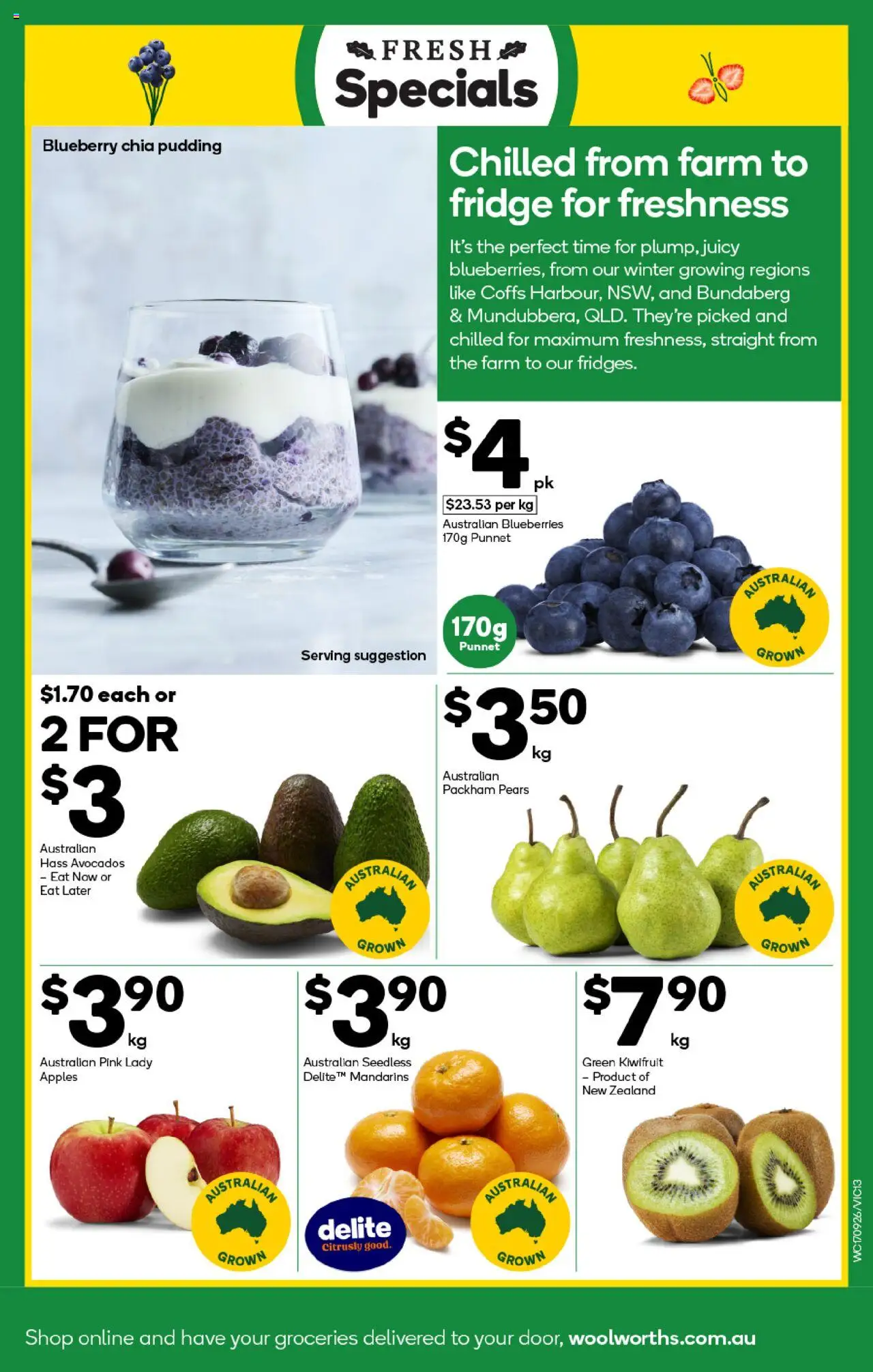 Woolworths catalogue - valid from 17.09.2025 | Page: 13 | Products: Apples, Kiwifruit, Mandarins, Blueberries