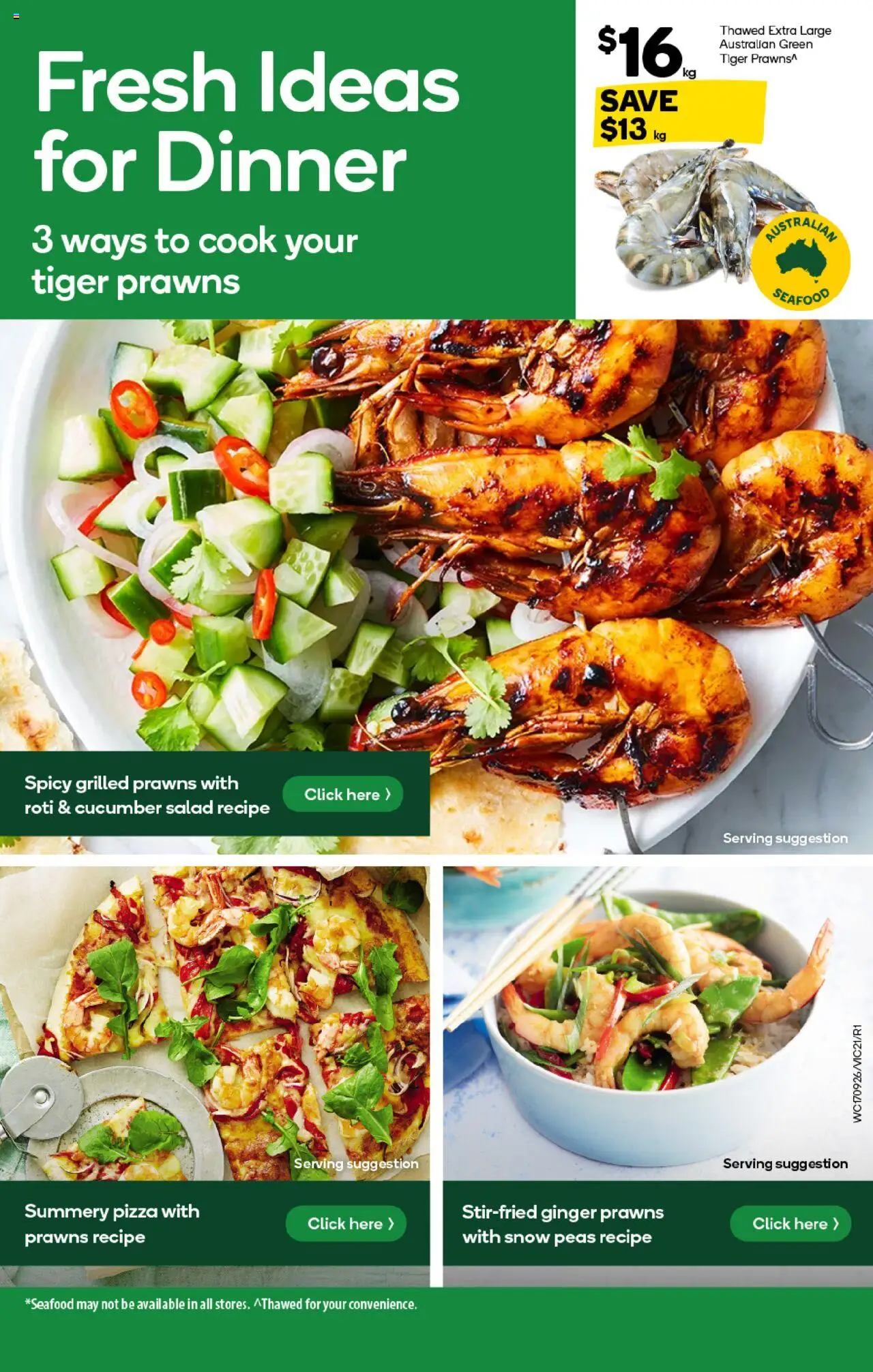 Woolworths catalogue - valid from 17.09.2025 | Page: 19 | Products: Ginger, Prawns, Salad, Seafood