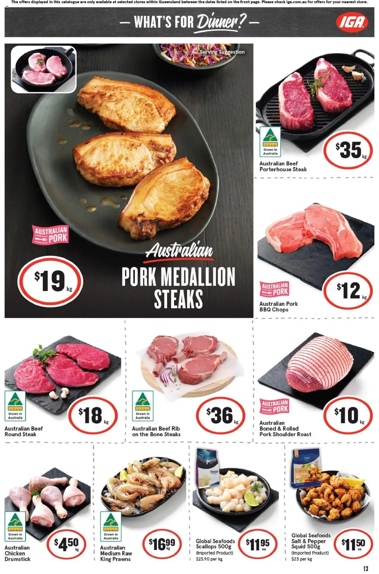 IGA catalogue - valid from 17.09.2025 | Page: 16 | Products: Chicken, Pork, Prawns, Salt