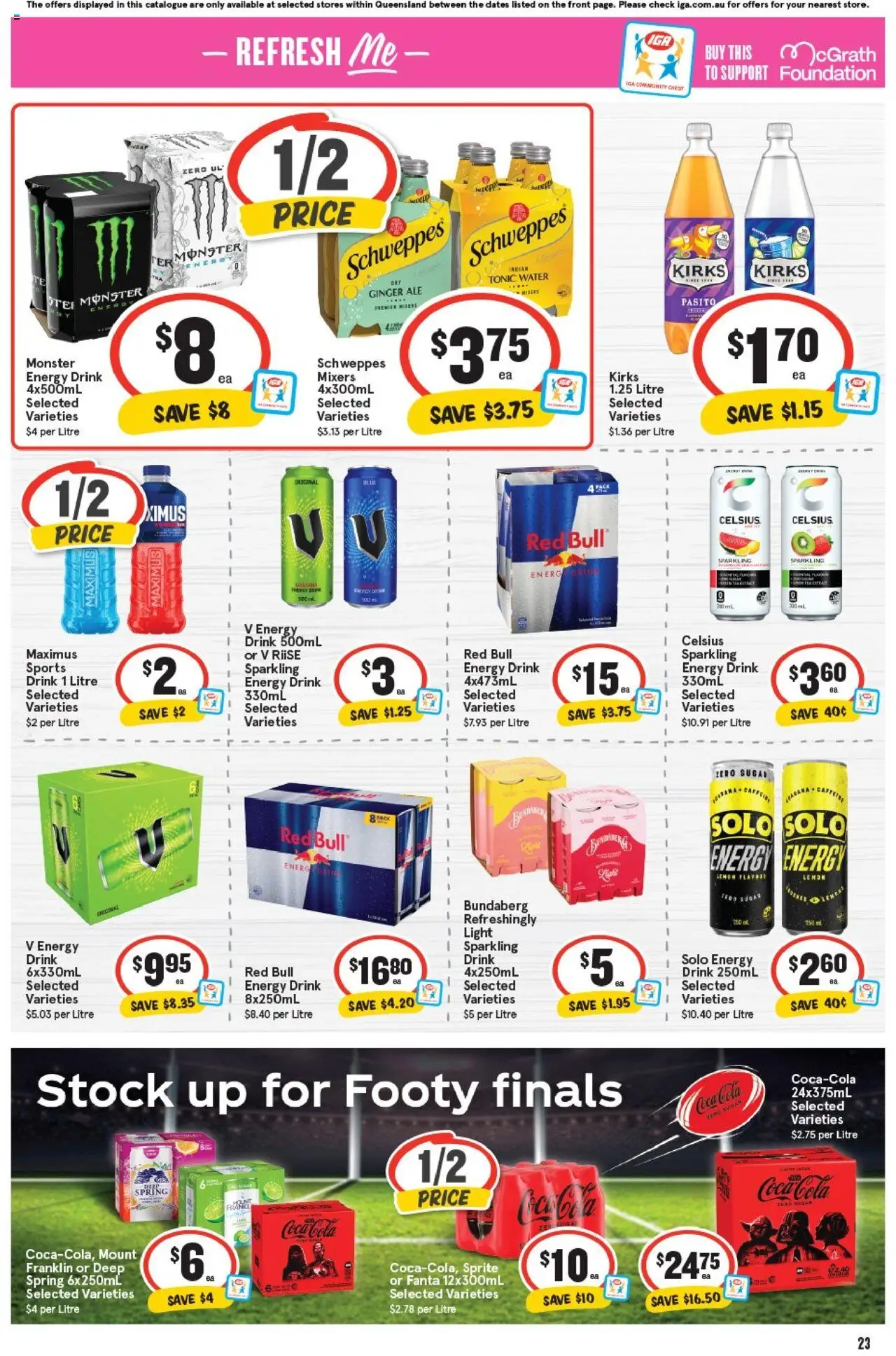 IGA catalogue - valid from 17.09.2025 | Page: 22 | Products: Light, Energy drink, Tea, Foundation