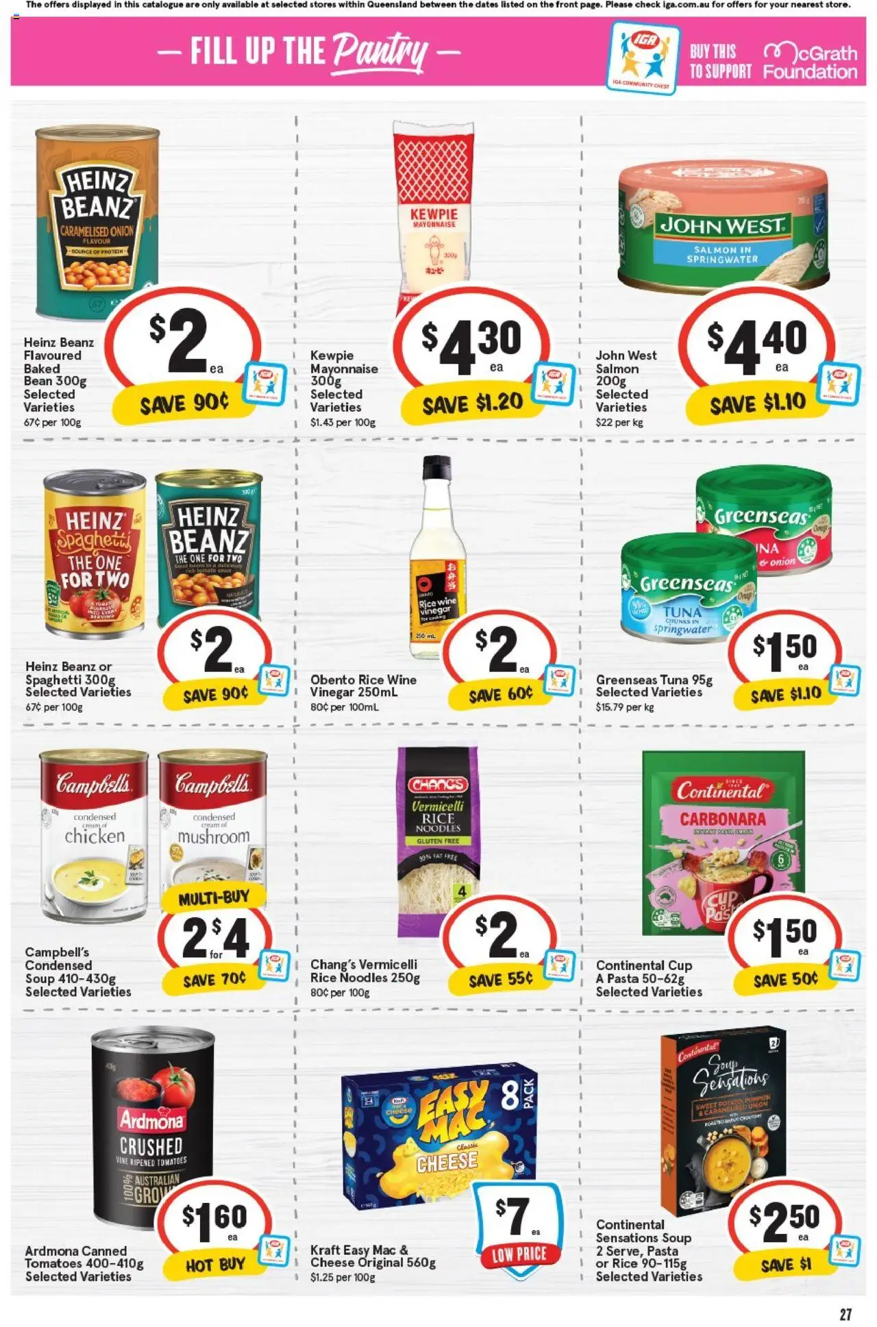 IGA catalogue - valid from 17.09.2025 | Page: 26 | Products: Tomatoes, Rice, Pasta, Pumpkin