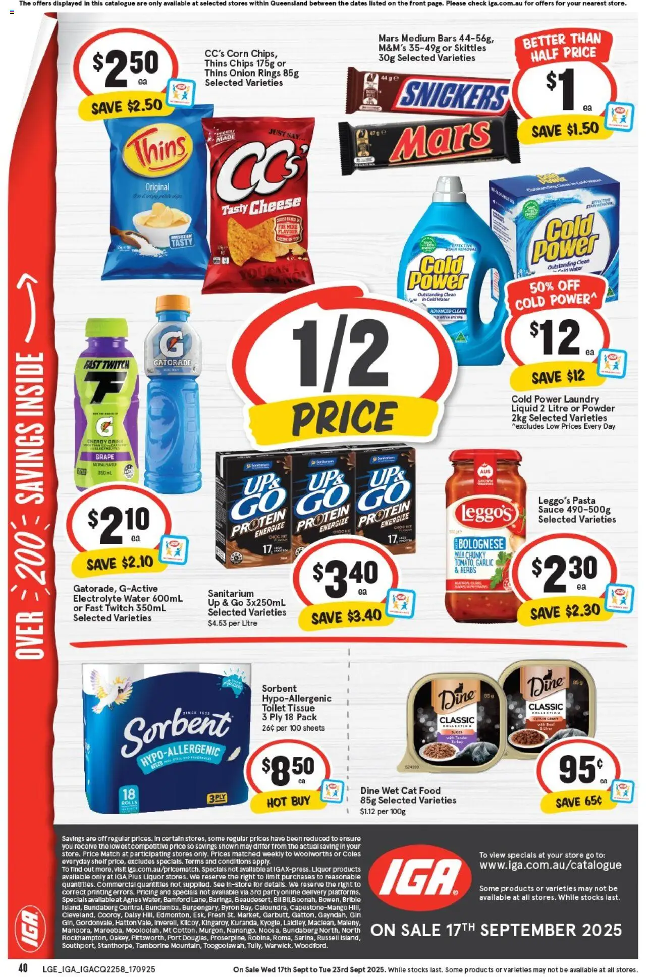 IGA catalogue - valid from 17.09.2025 | Page: 39 | Products: Toilet, Chips, Up & go, Laundry
