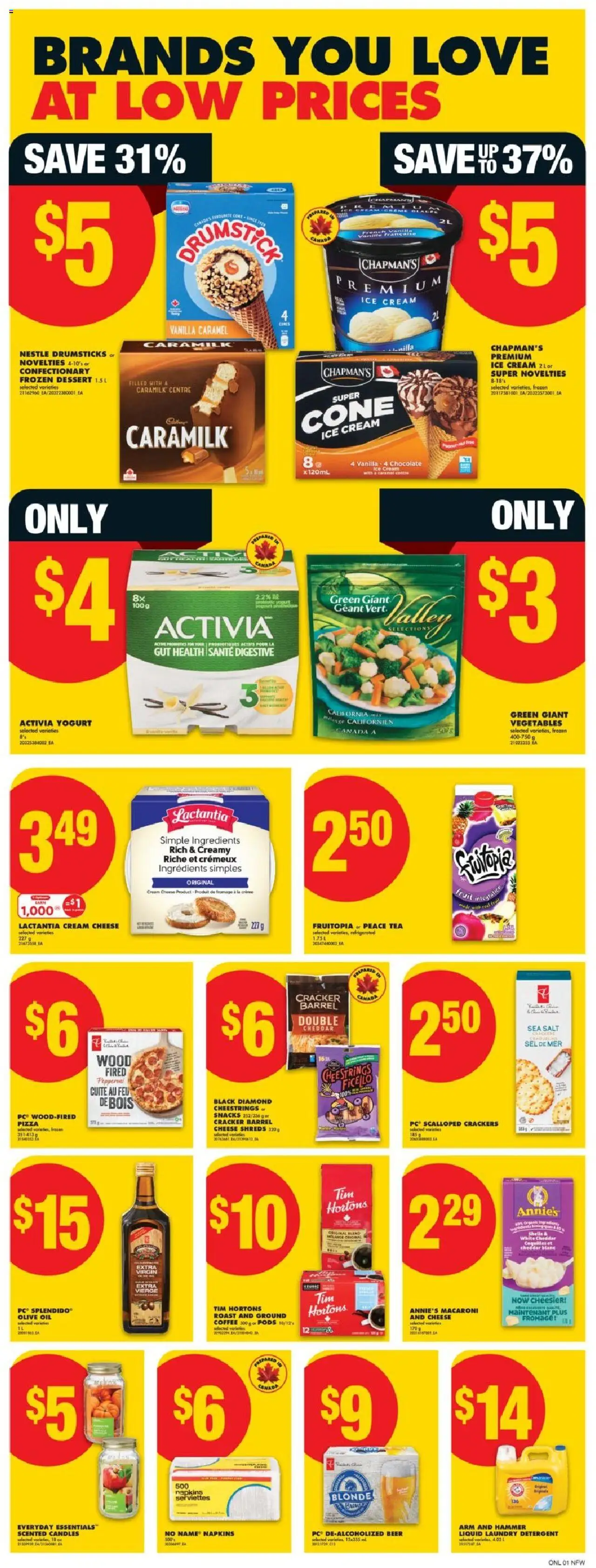 No Frills flyer valid from 18.09.2025 | Page: 8 | Products: Tea, Cream, Ice cream, Yogurt