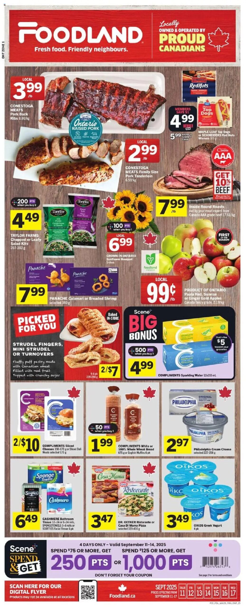 Foodland flyer for next week / circulaire 11 September