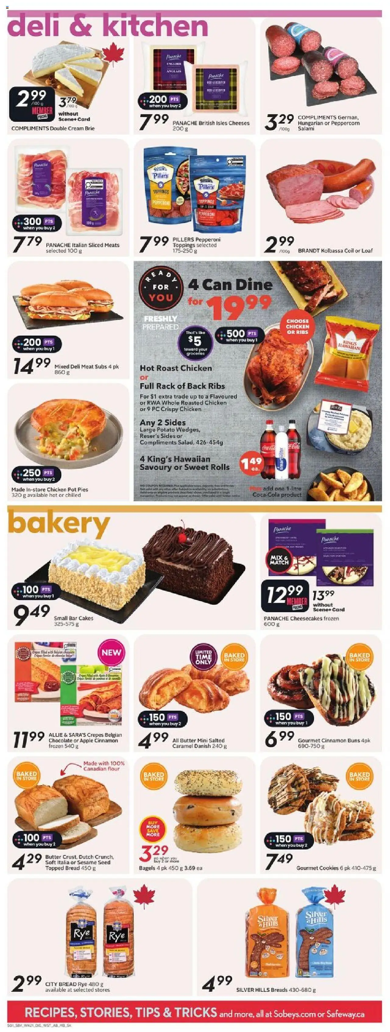 Sobeys flyer valid from 18.09.2025 | Page: 10 | Products: Cream, Butter, Chocolate, Salami