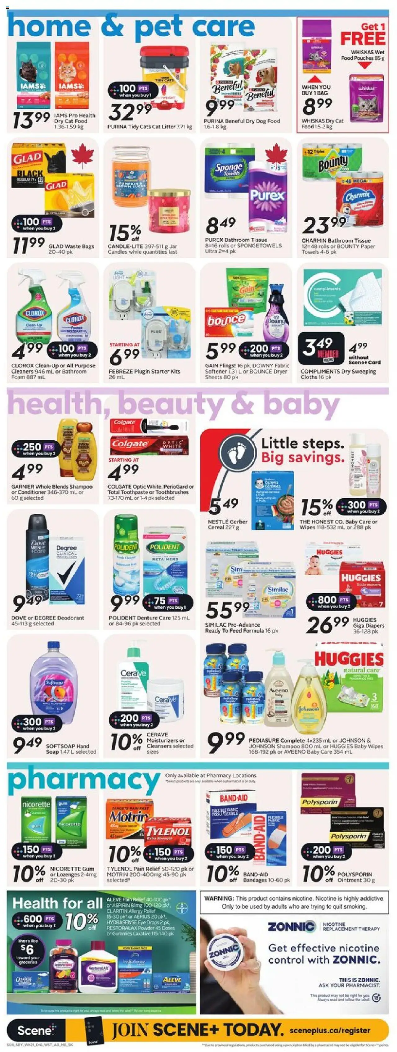 Sobeys flyer valid from 18.09.2025 | Page: 13 | Products: Bag, Sponge, Soap, Deodorant