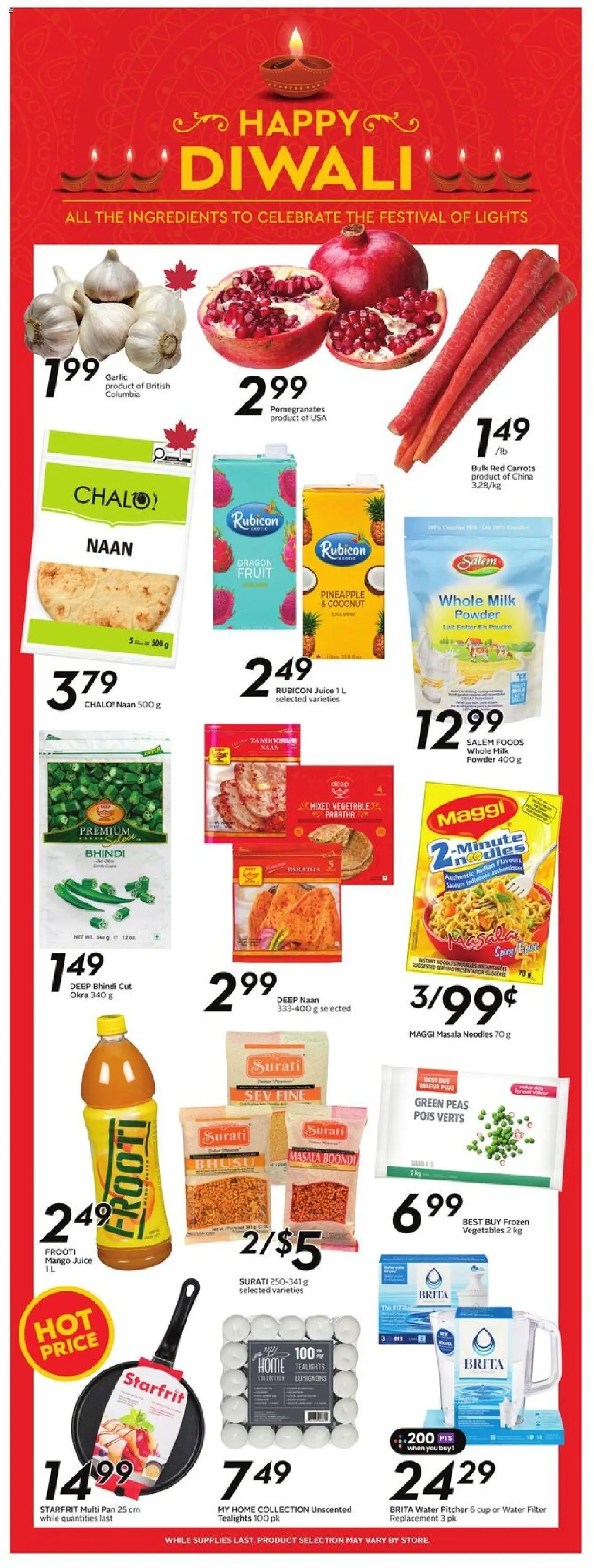 Sobeys flyer valid from 18.09.2025 | Page: 17 | Products: Noodles, Powder, Milk, Juice