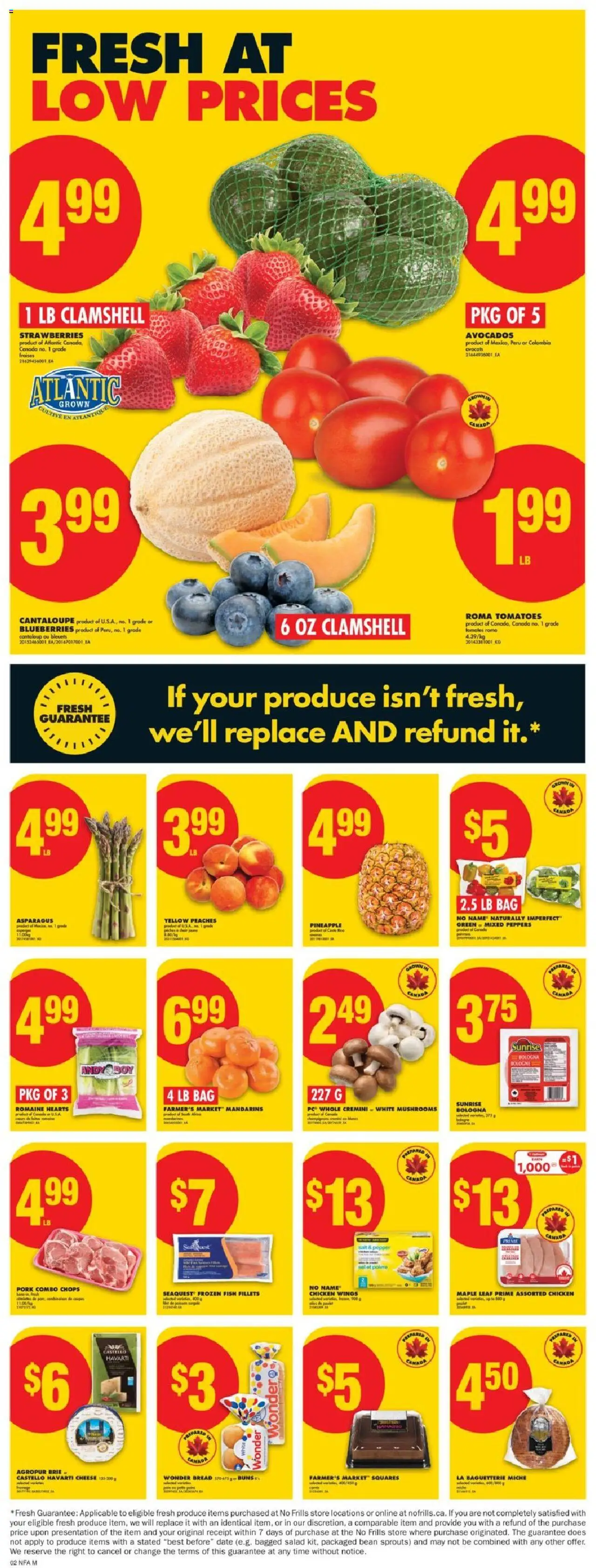 No Frills flyer valid from 18.09.2025 | Page: 3 | Products: Pineapple, Bag, Cheese, Tomatoes
