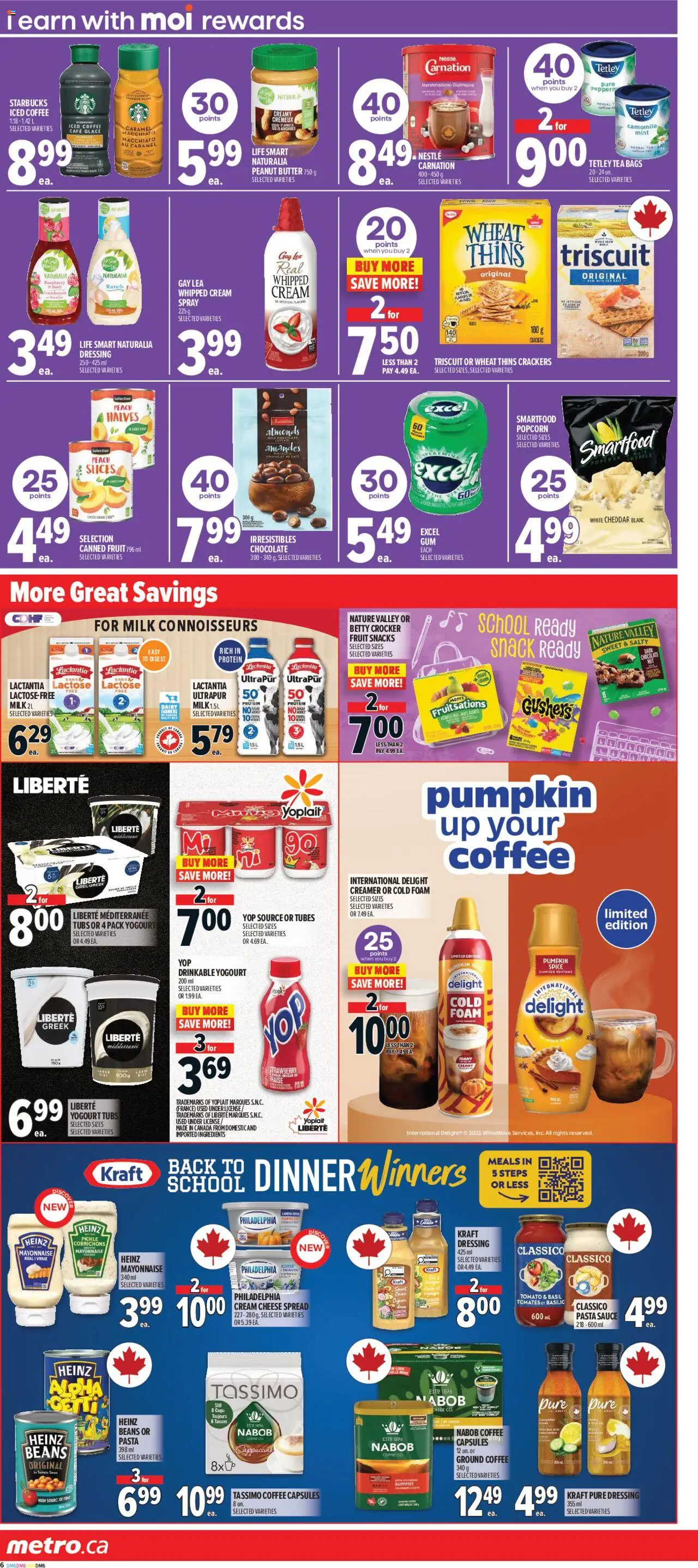 Metro flyer valid from 11.09.2025 | Page: 11 | Products: Pasta, Cream, Milk, Cheese