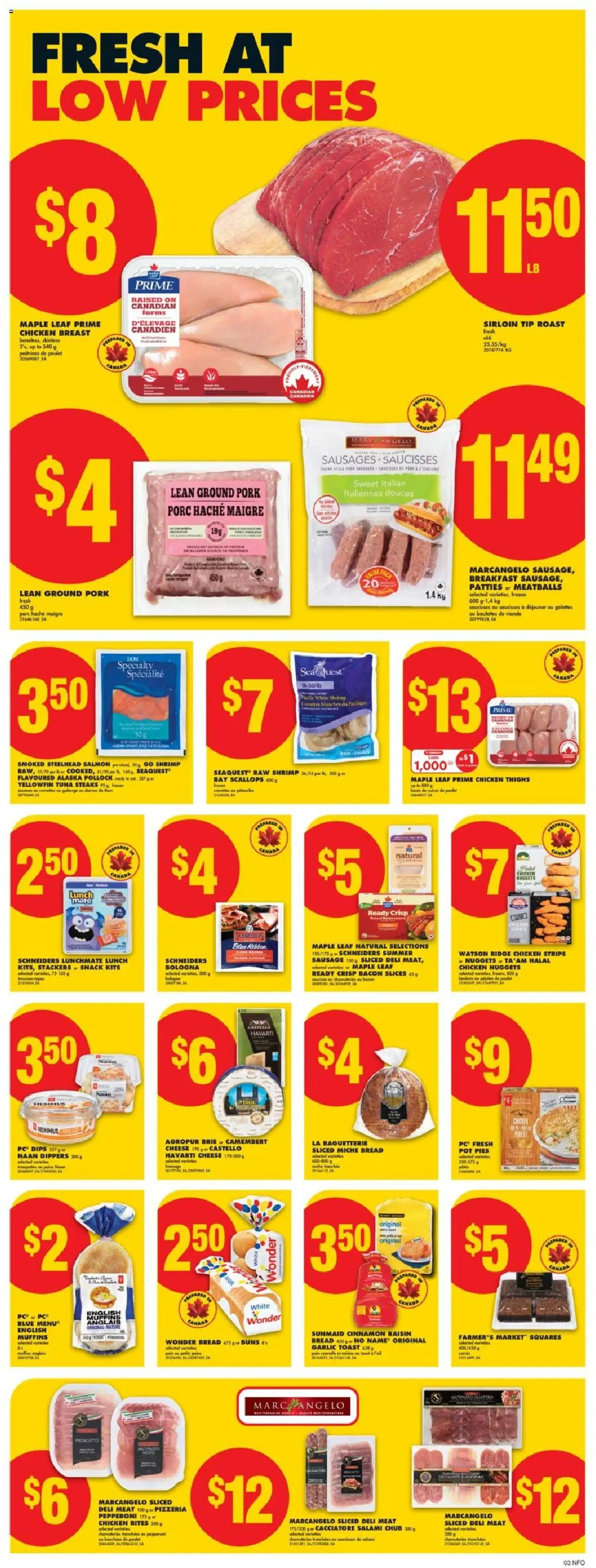 No Frills flyer valid from 18.09.2025 | Page: 4 | Products: Ridge, Cheese, Chicken, Pork