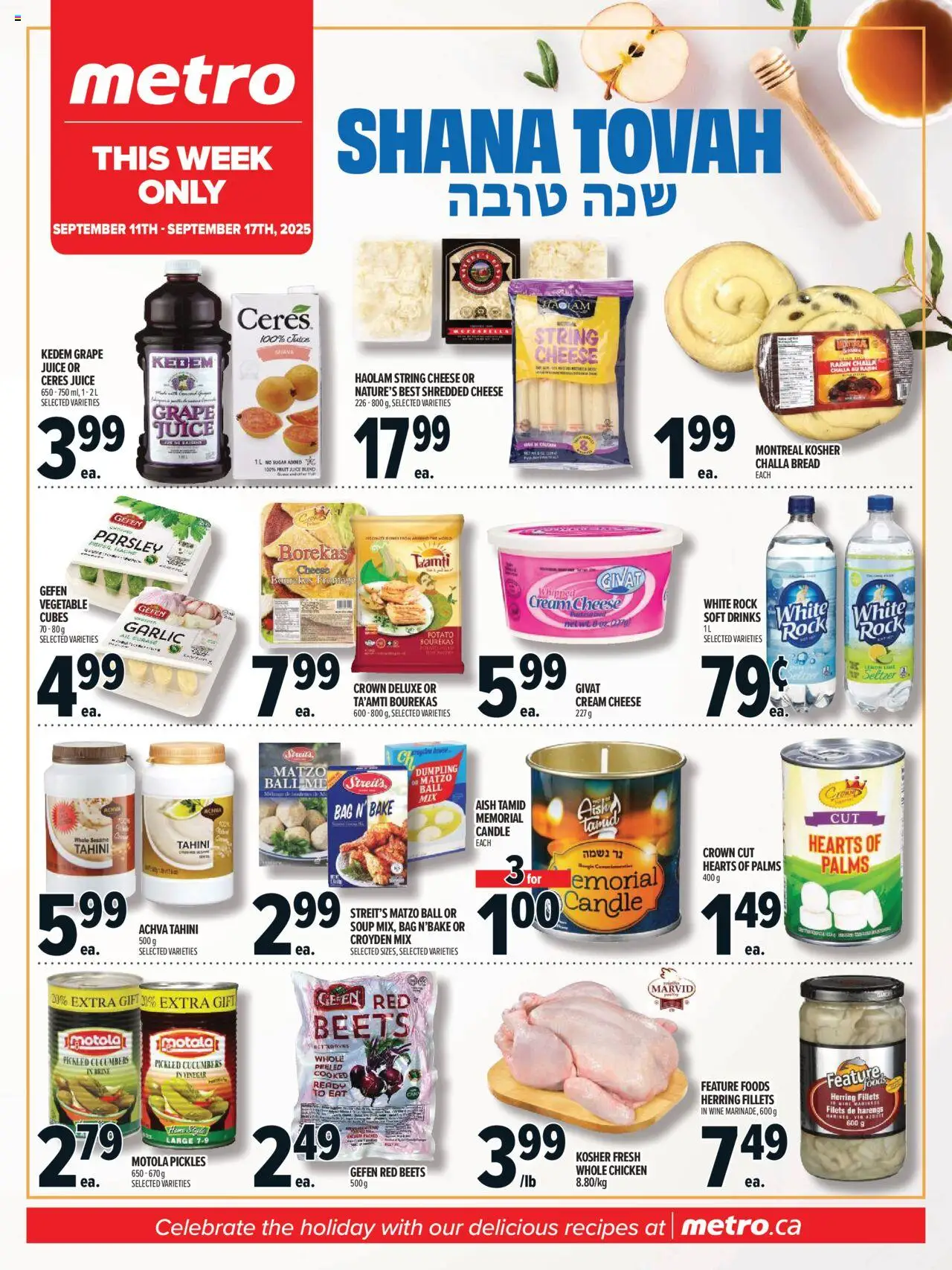 Metro flyer valid from 11.09.2025 | Page: 1 | Products: Cream, Bag, Cheese, Chicken