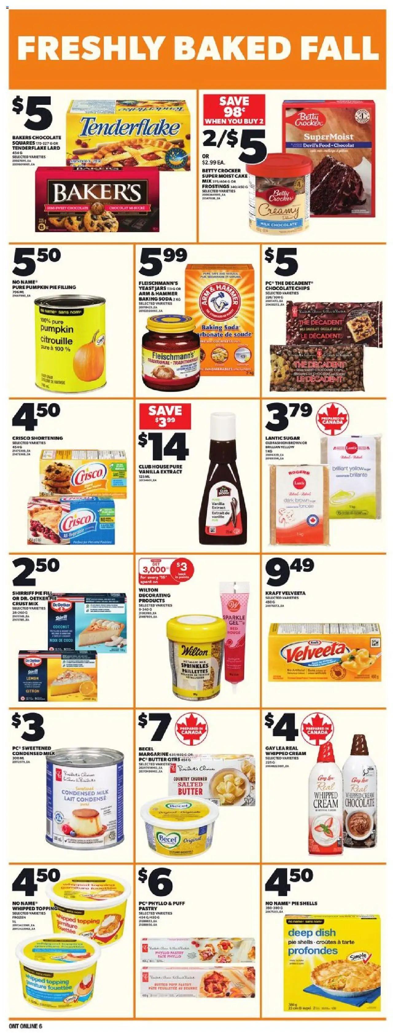 Loblaws flyer valid from 18.09.2025 | Page: 13 | Products: Cream, Milk, Chocolate, Pumpkin