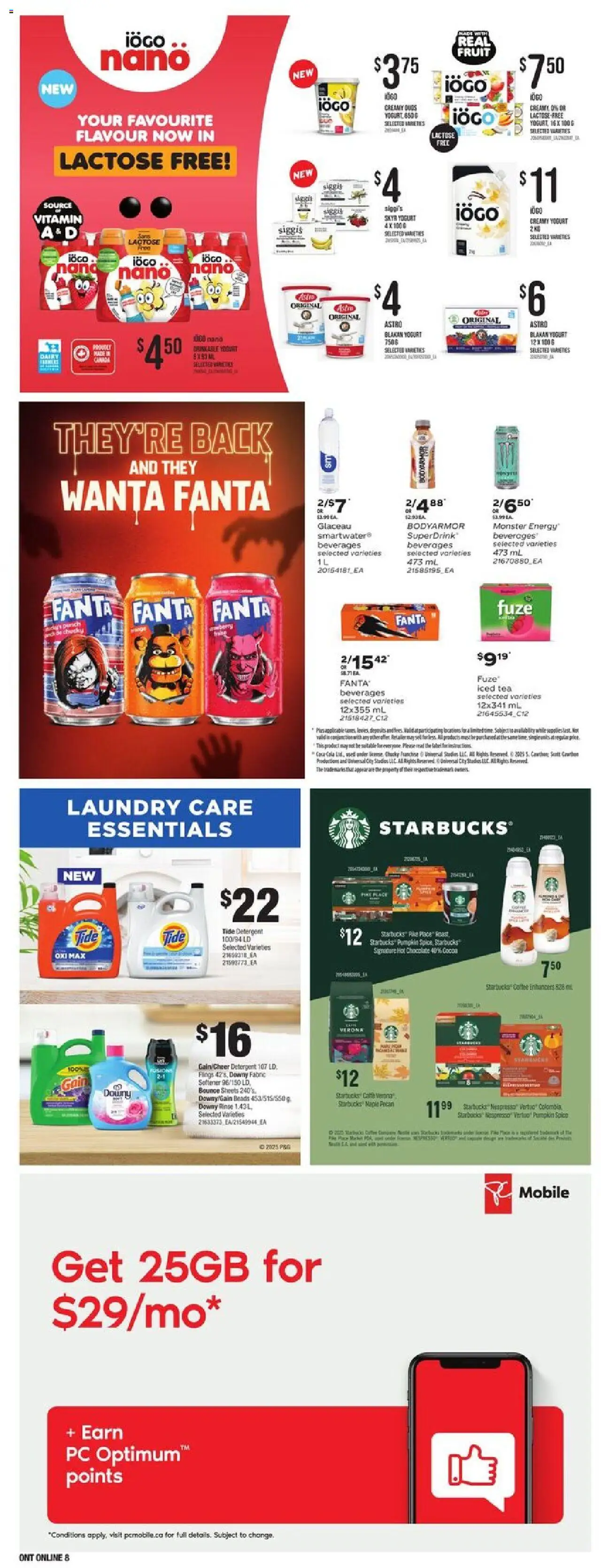 Loblaws flyer valid from 18.09.2025 | Page: 22 | Products: PC, Detergent, Yogurt, Chocolate