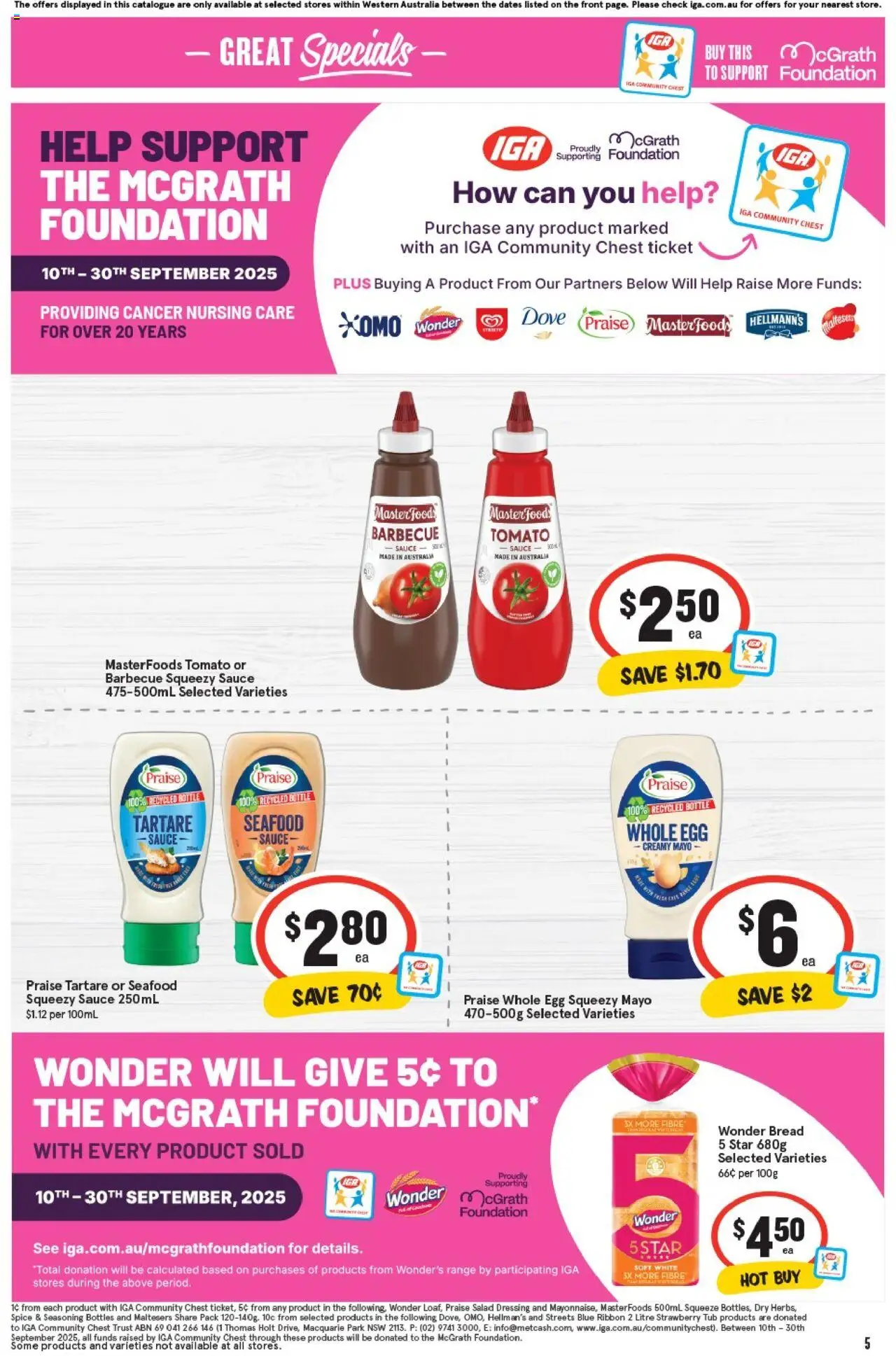 IGA catalogue - valid from 17.09.2025 | Page: 8 | Products: Salad, Sauce, Seafood, Foundation