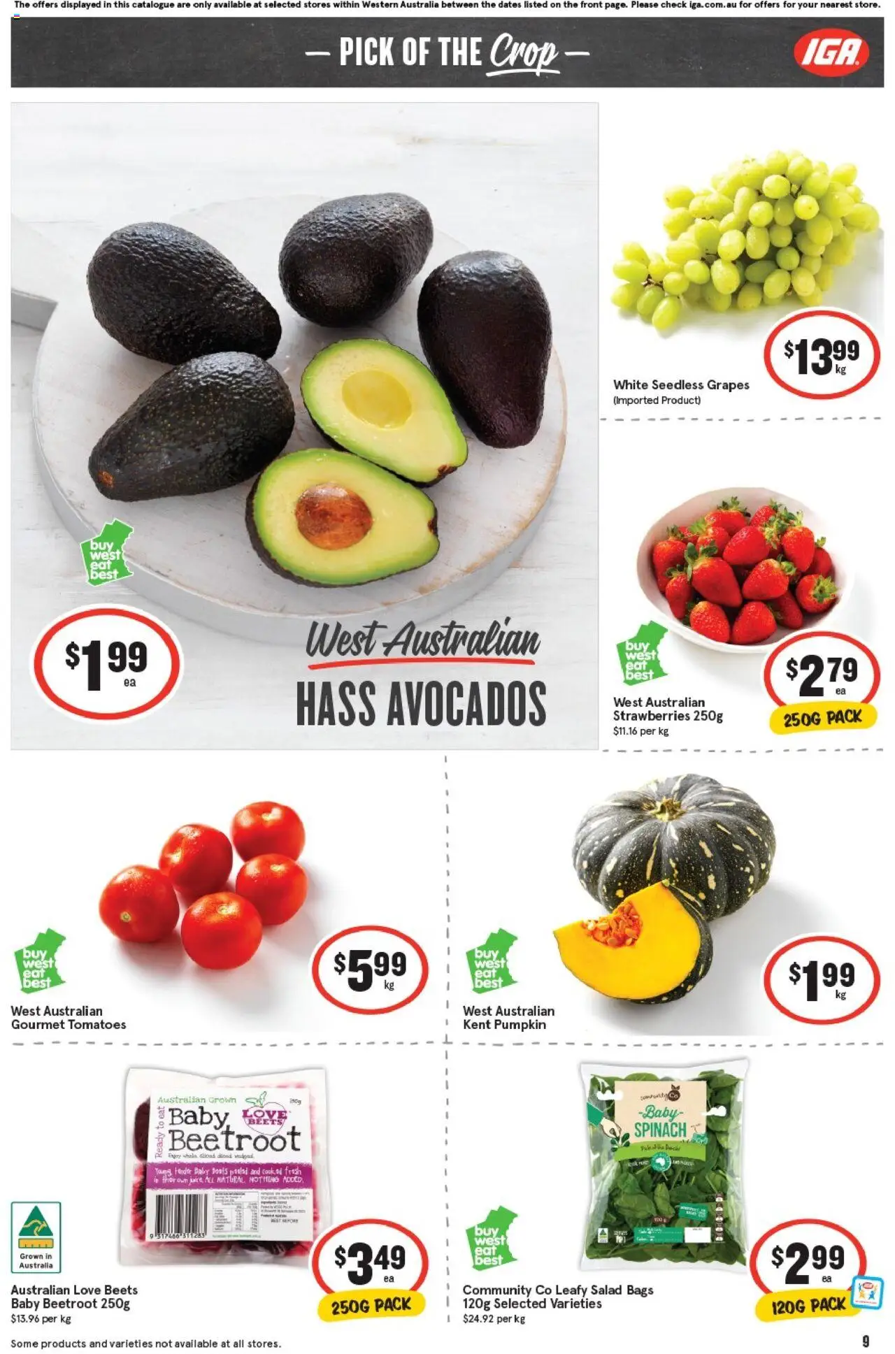 IGA catalogue - valid from 17.09.2025 | Page: 12 | Products: Tomatoes, Strawberries, Beetroot, Pumpkin