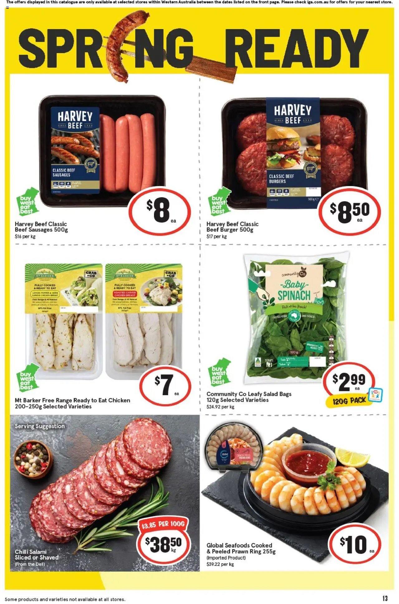 IGA catalogue - valid from 17.09.2025 | Page: 16 | Products: Salami, Beef, Salad, Spinach