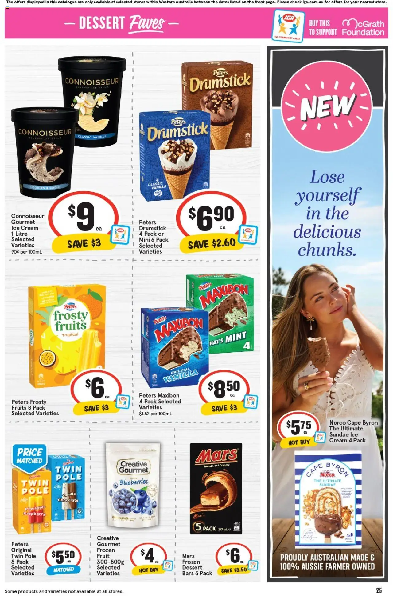 IGA catalogue - valid from 17.09.2025 | Page: 28 | Products: Pineapple, Ice cream, Fruits, Blueberries