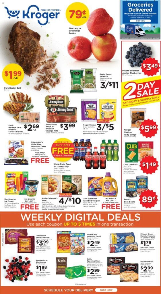 Kroger ad for next week Wednesday 17 September
