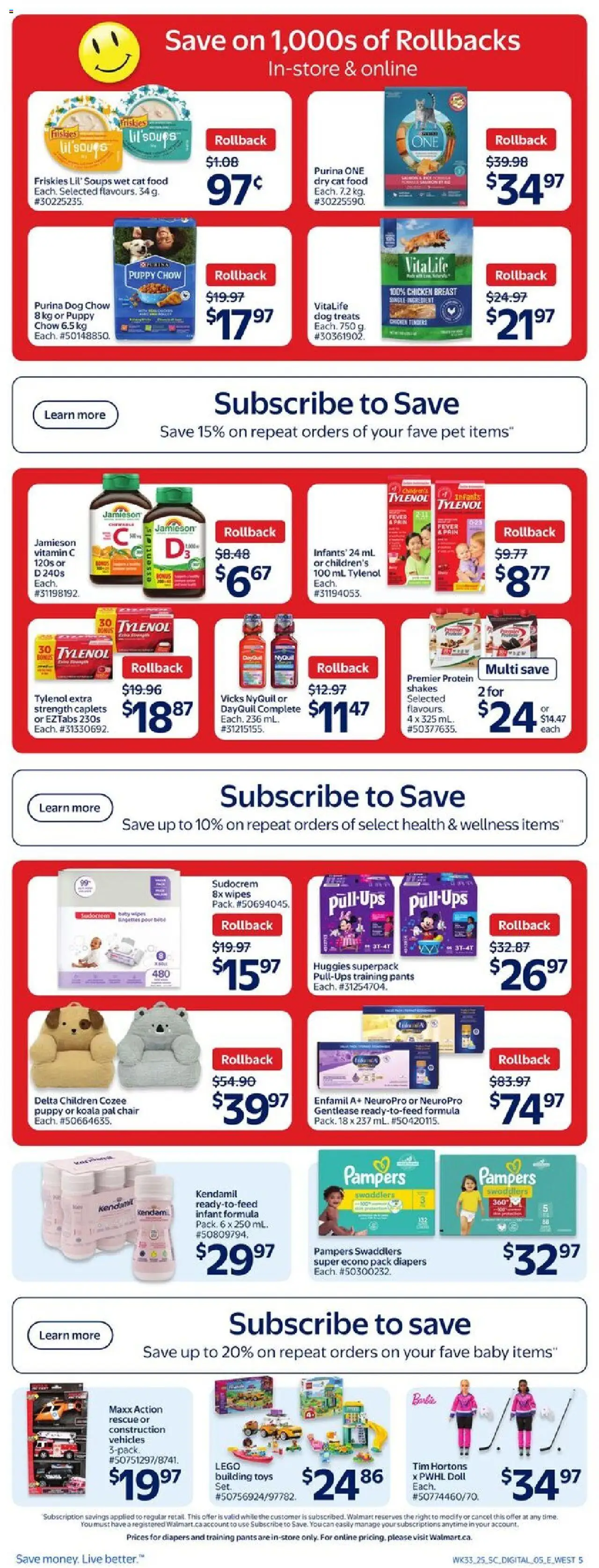 Walmart flyer valid from 11.09.2025 | Page: 11 | Products: Chair, Pants, Chicken