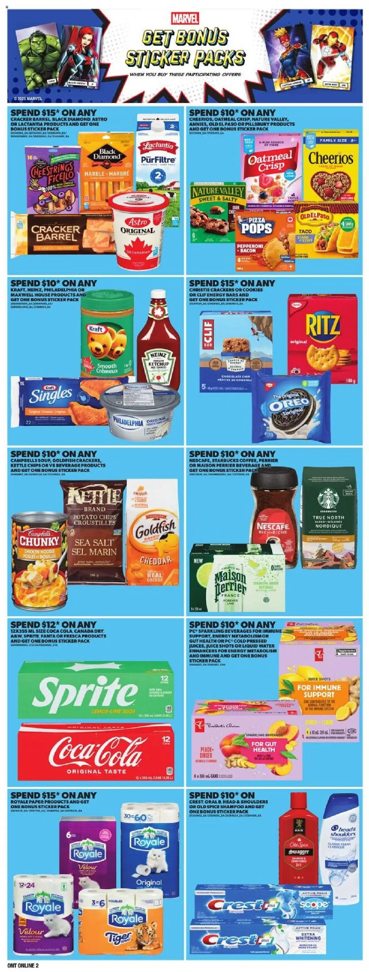 Loblaws flyer valid from 18.09.2025 | Page: 8 | Products: Chips, Ketchup, PC, Cheese
