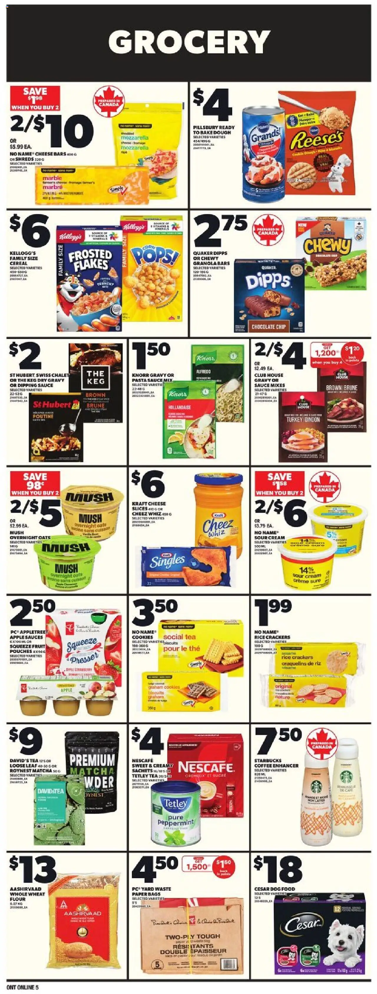 Loblaws flyer valid from 18.09.2025 | Page: 12 | Products: Rice, Tea, Sour cream, Cookies