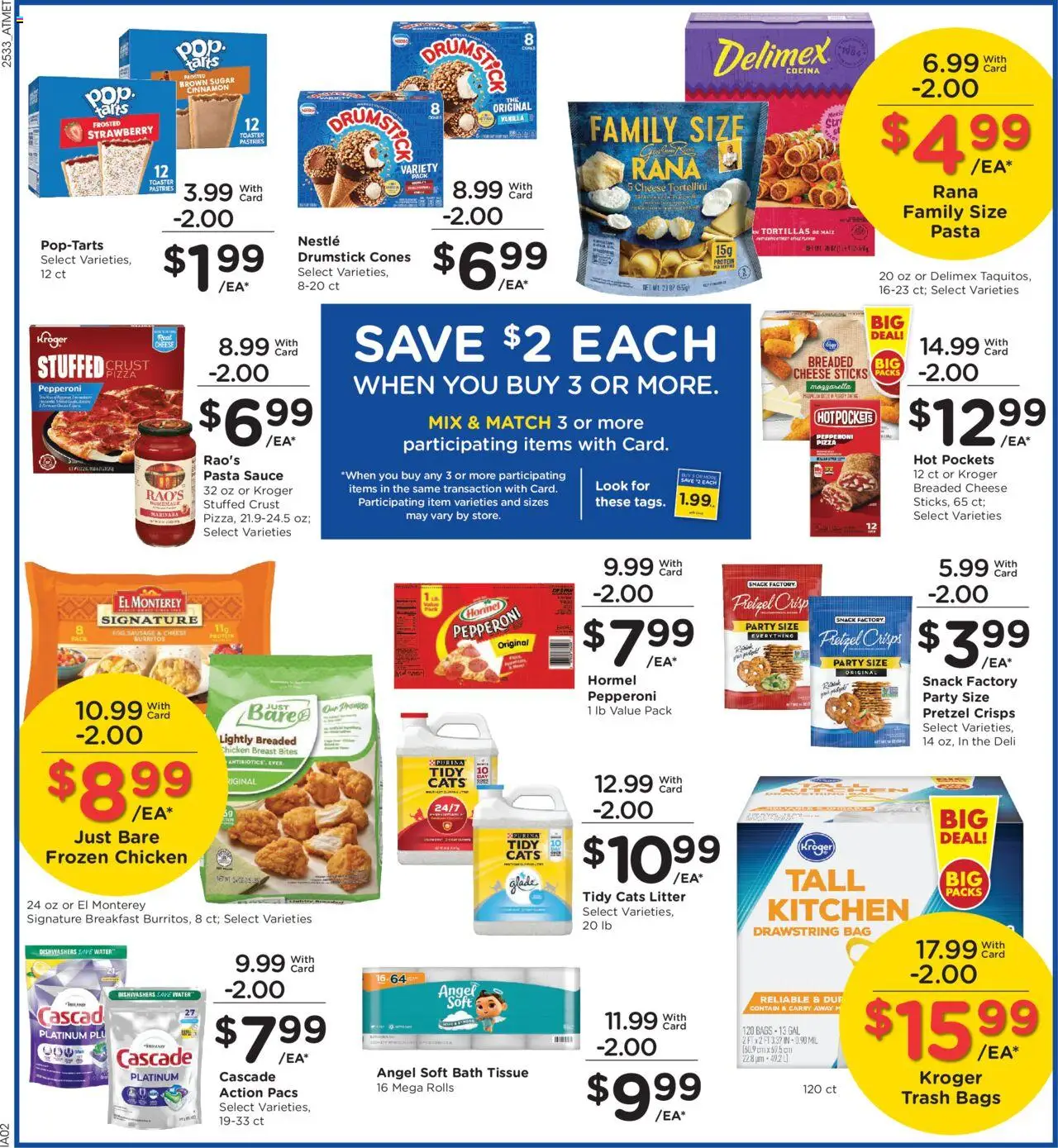 Kroger Weekly Ad - valid from 17.09.2025 | Page: 5 | Products: Toaster, Cheese, Sausage, Bag