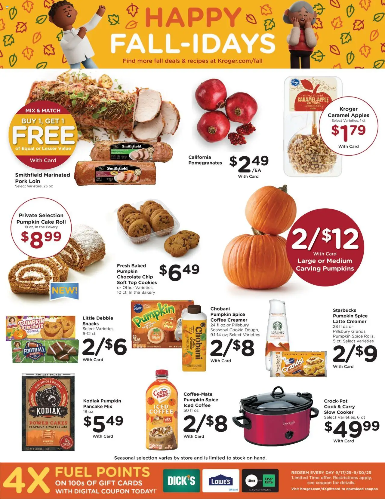 Kroger Weekly Ad - valid from 17.09.2025 | Page: 9 | Products: Cooker, Coffee, Pork, Apples