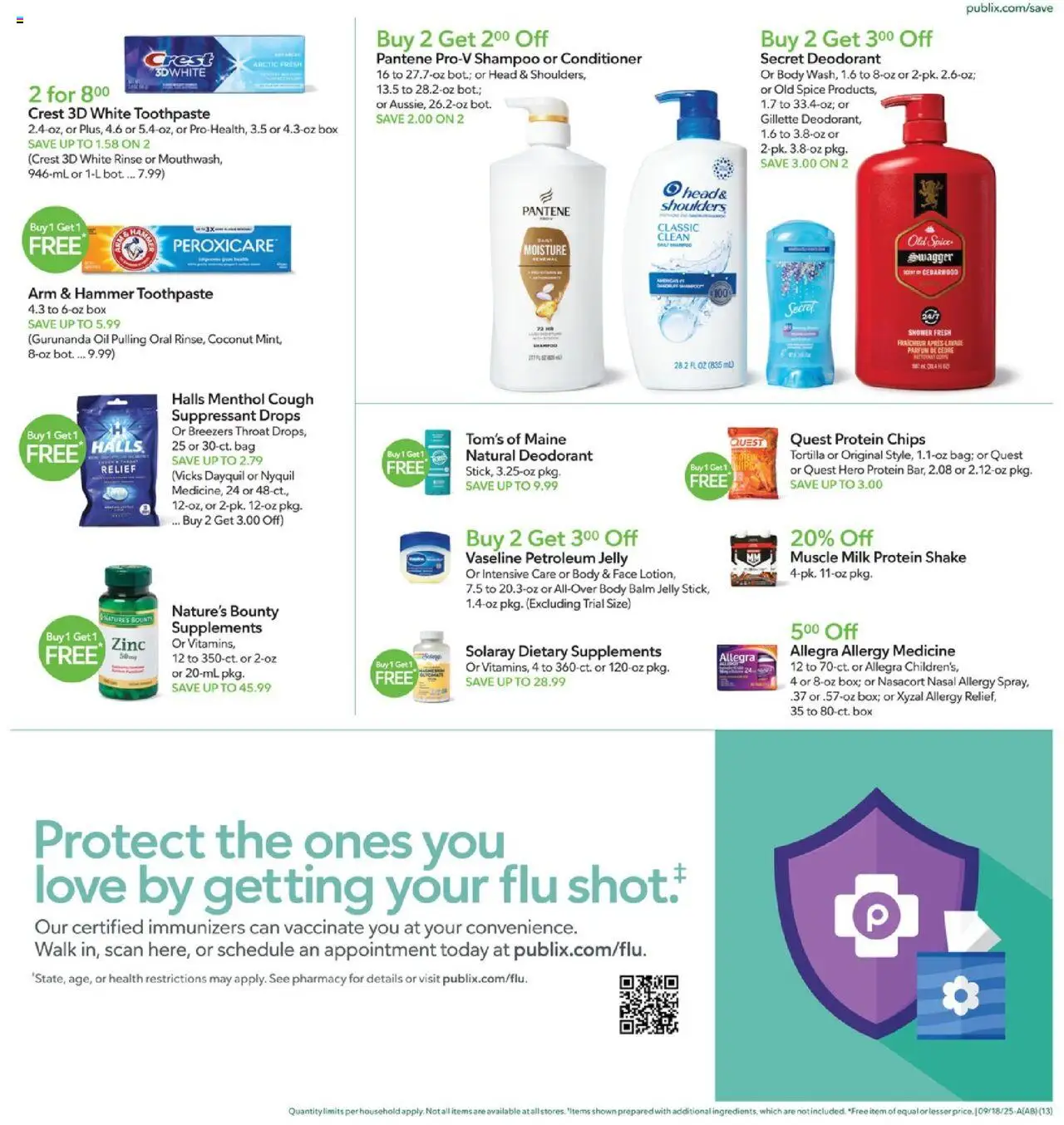 Publix Weekly Ad - valid from 17.09.2025 | Page: 13 | Products: Zinc, Conditioner, Chips, Bag
