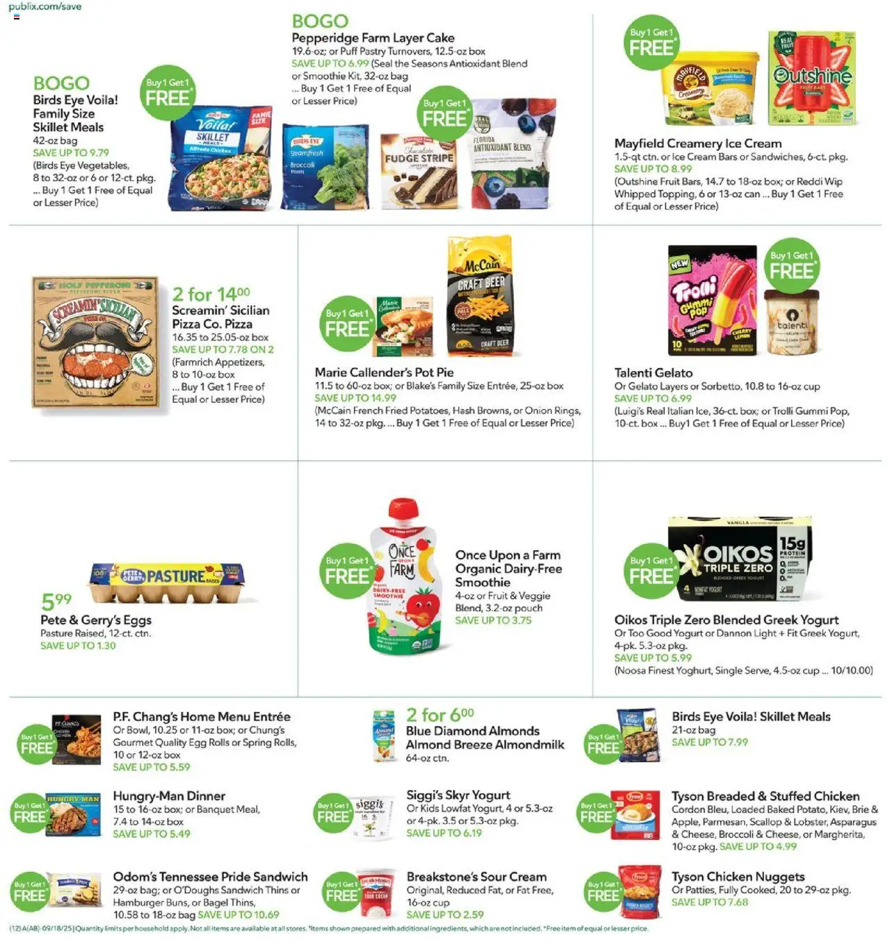 Publix Weekly Ad - valid from 17.09.2025 | Page: 12 | Products: Asparagus, Box, Pizza, Puff Pastry