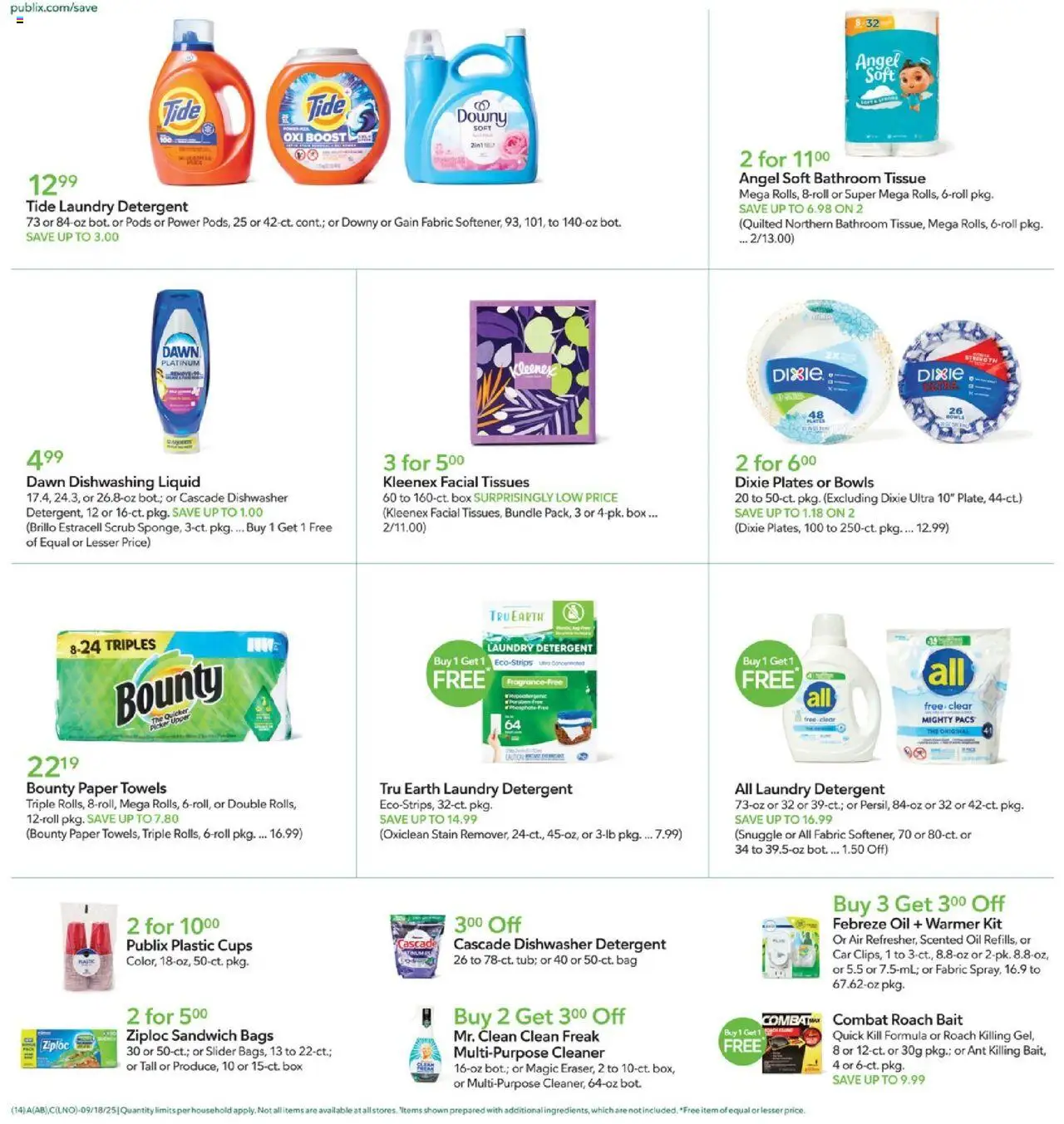 Publix Weekly Ad - valid from 17.09.2025 | Page: 14 | Products: Picker, Box, Oil, Dishwasher