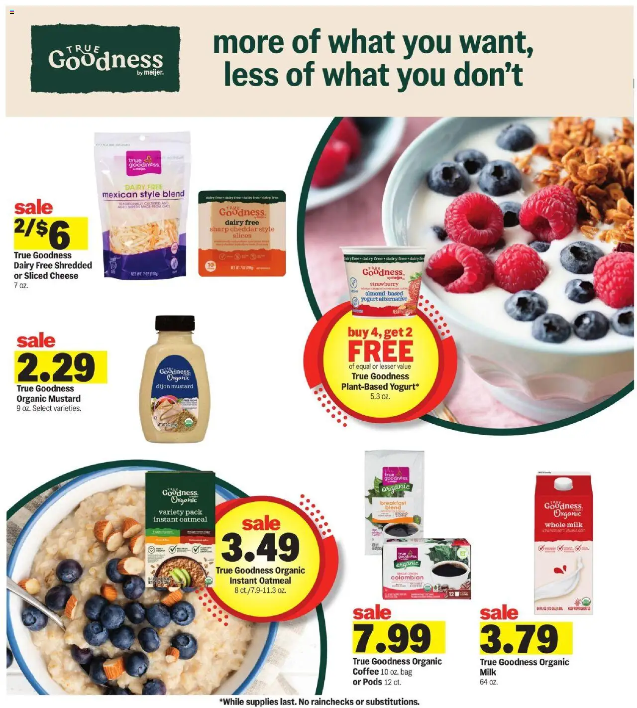 Meijer Weekly Ad - MI - valid from 17.09.2025 | Page: 19 | Products: Milk, Cheese, Coffee, Bag