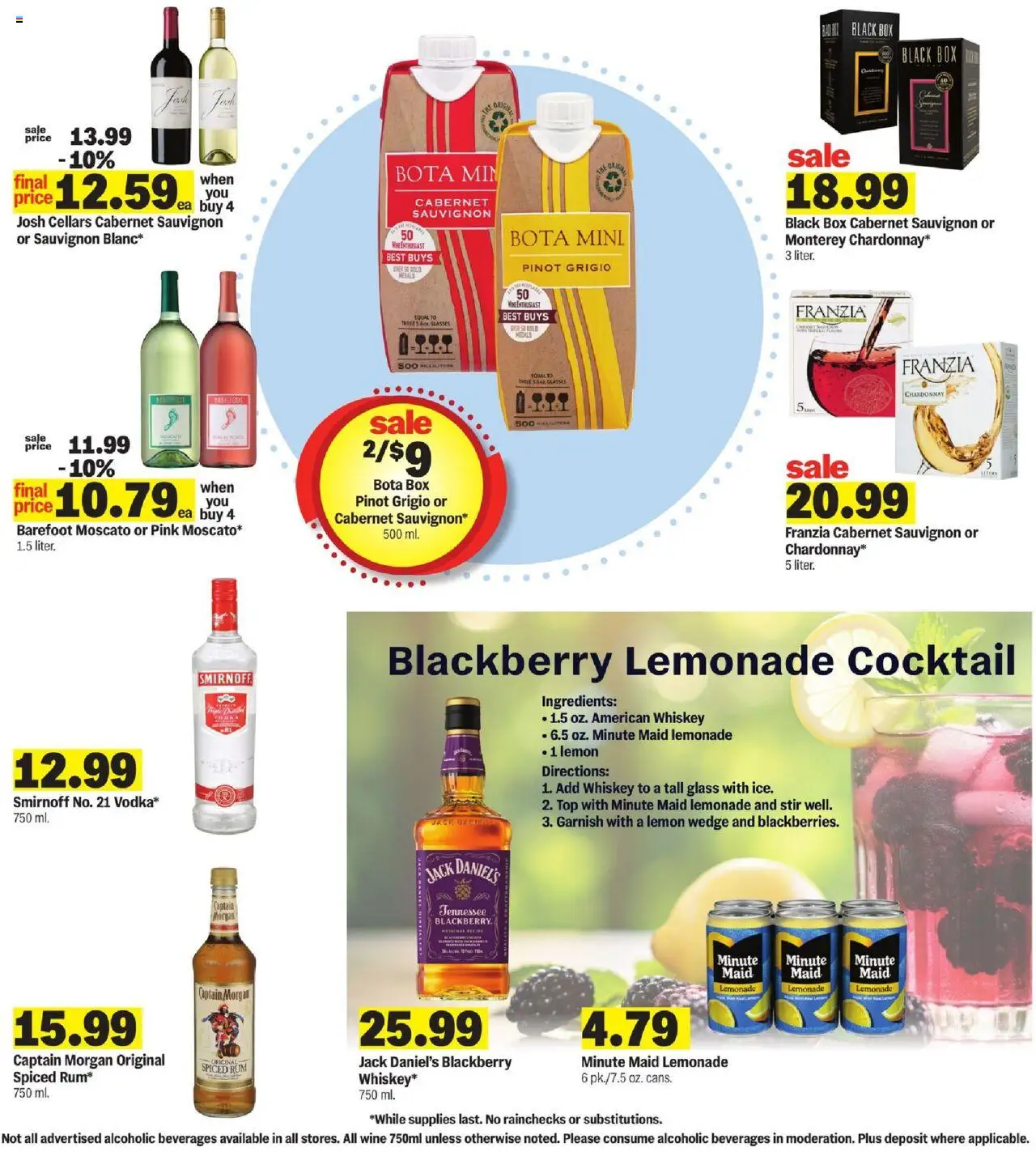 Meijer Weekly Ad - MI - valid from 17.09.2025 | Page: 23 | Products: Box, Wine, Whiskey, Lemon