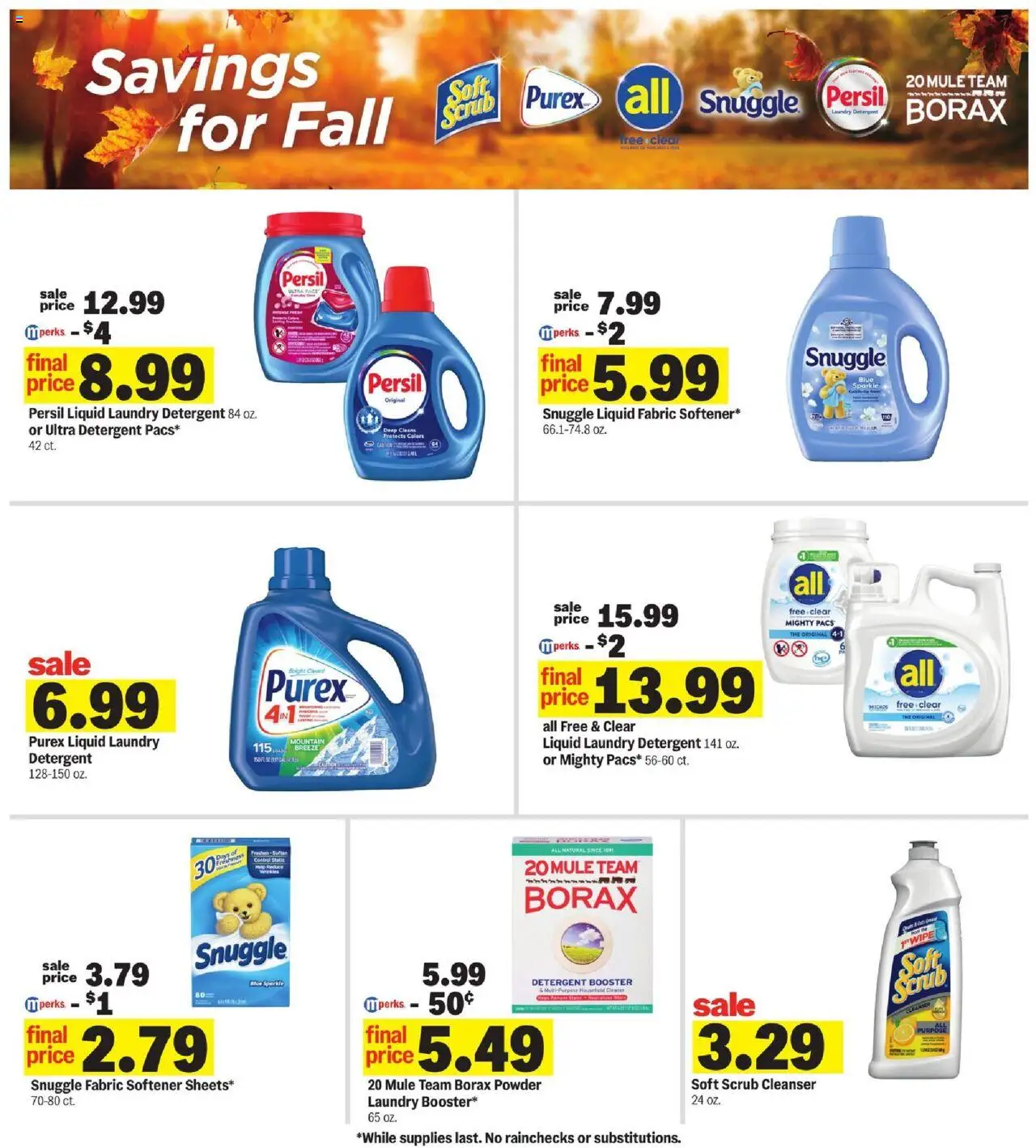 Meijer Weekly Ad - MI - valid from 17.09.2025 | Page: 34 | Products: Powder, Fabric softener, Detergent