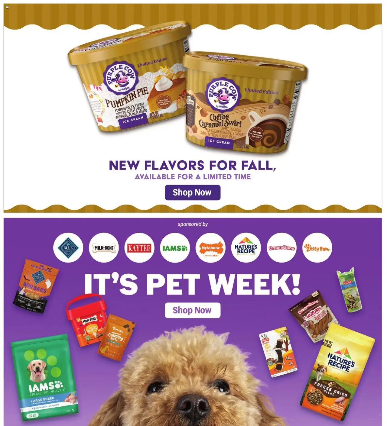 Meijer Weekly Ad - MI - valid from 17.09.2025 | Page: 40 | Products: Coffee, Cream, Ice cream, Pumpkin Pie