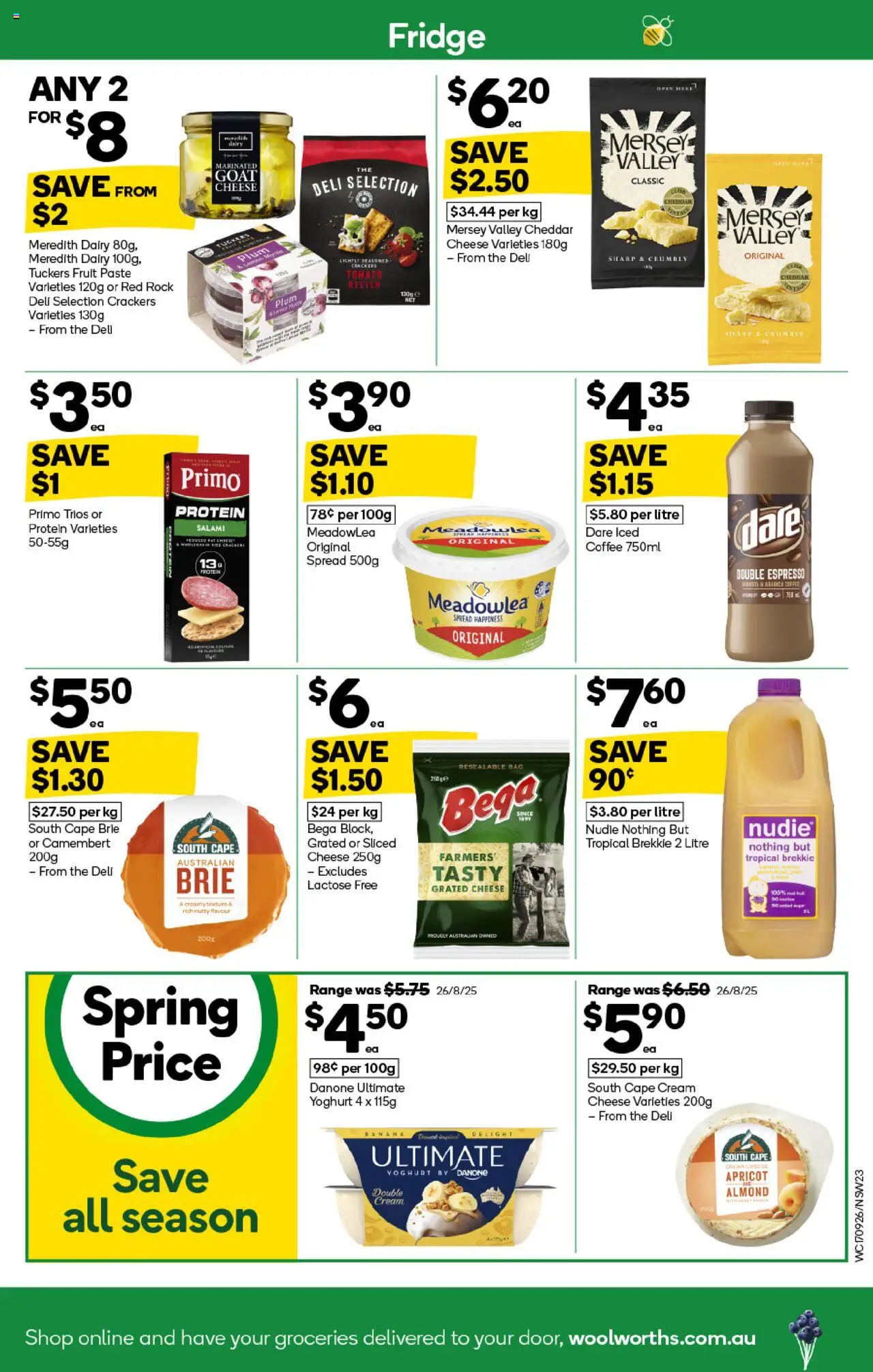 Woolworths catalogue - valid from 17.09.2025 | Page: 21 | Products: Crackers, Yoghurt, Salami, Fridge