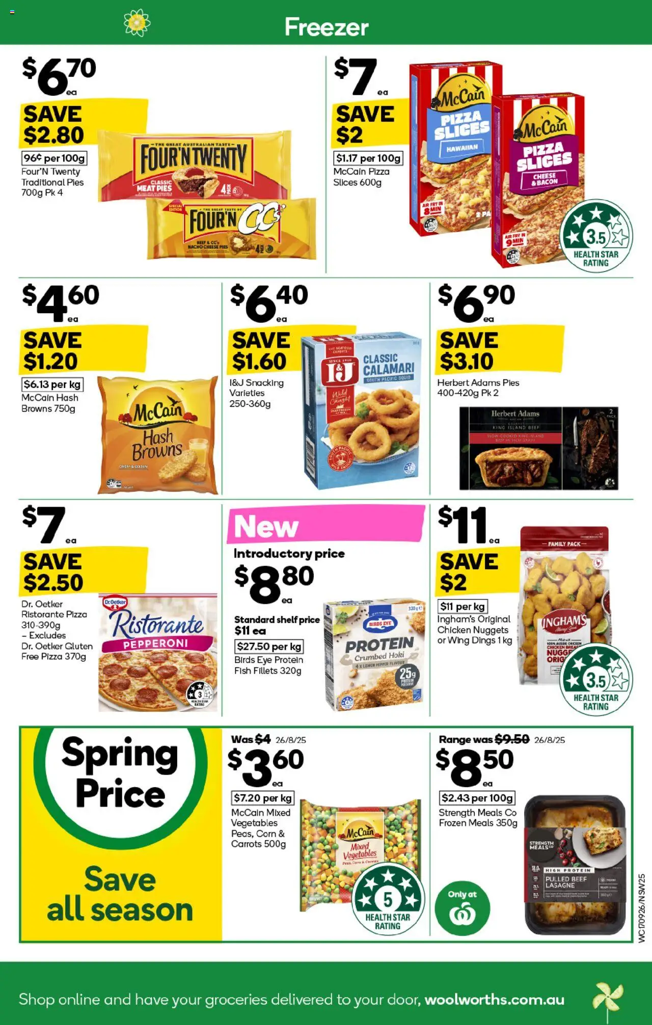 Woolworths catalogue - valid from 17.09.2025 | Page: 23 | Products: Cheese, Pizza, Fish, Vegetables