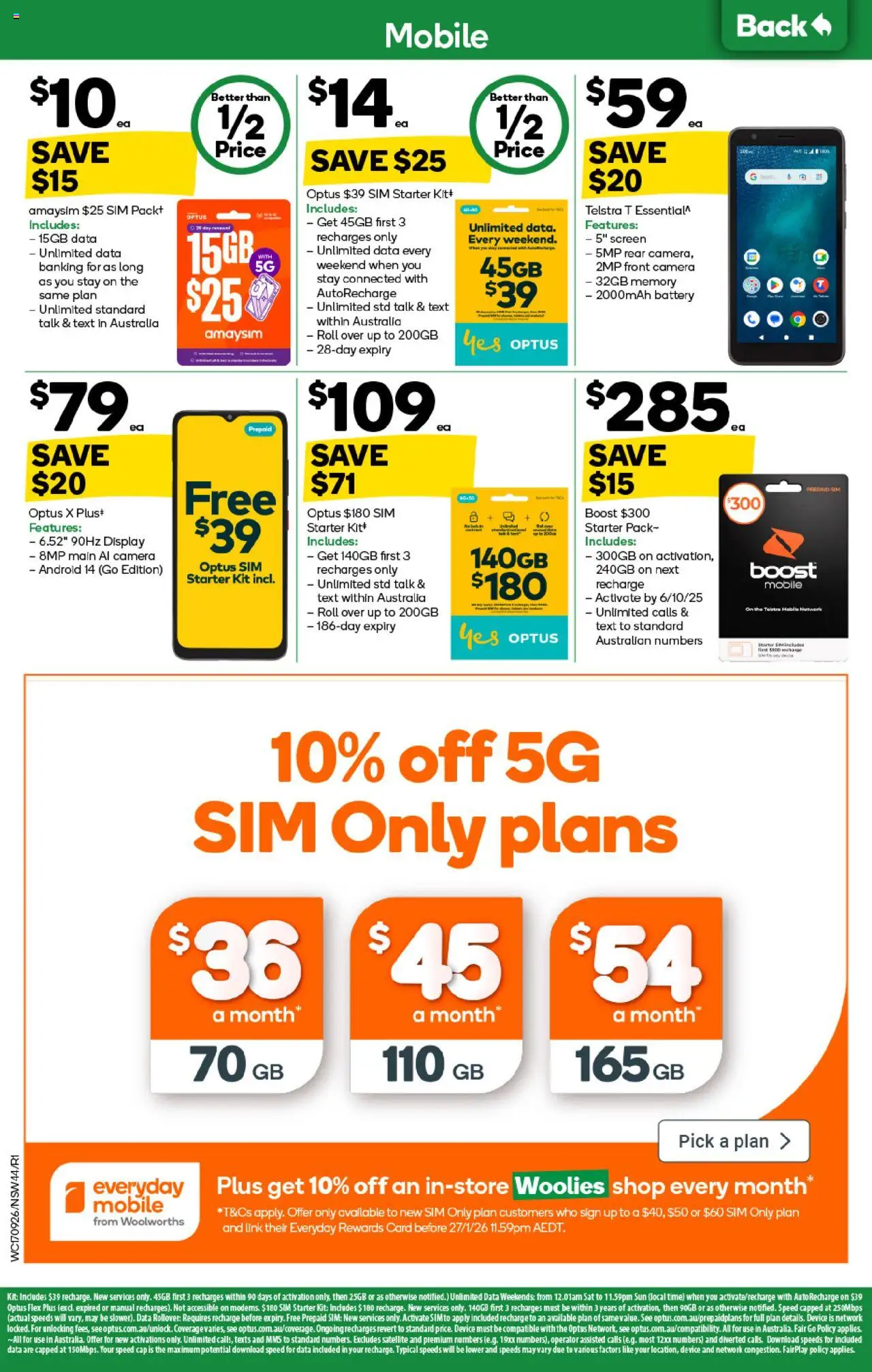 Woolworths catalogue - valid from 17.09.2025 | Page: 42 | Products: Cap, Camera, Screen, Mobile