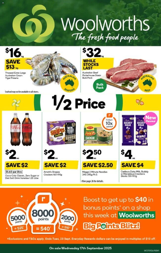 Woolworths catalogue next week Wednesday 17 September Online Australia